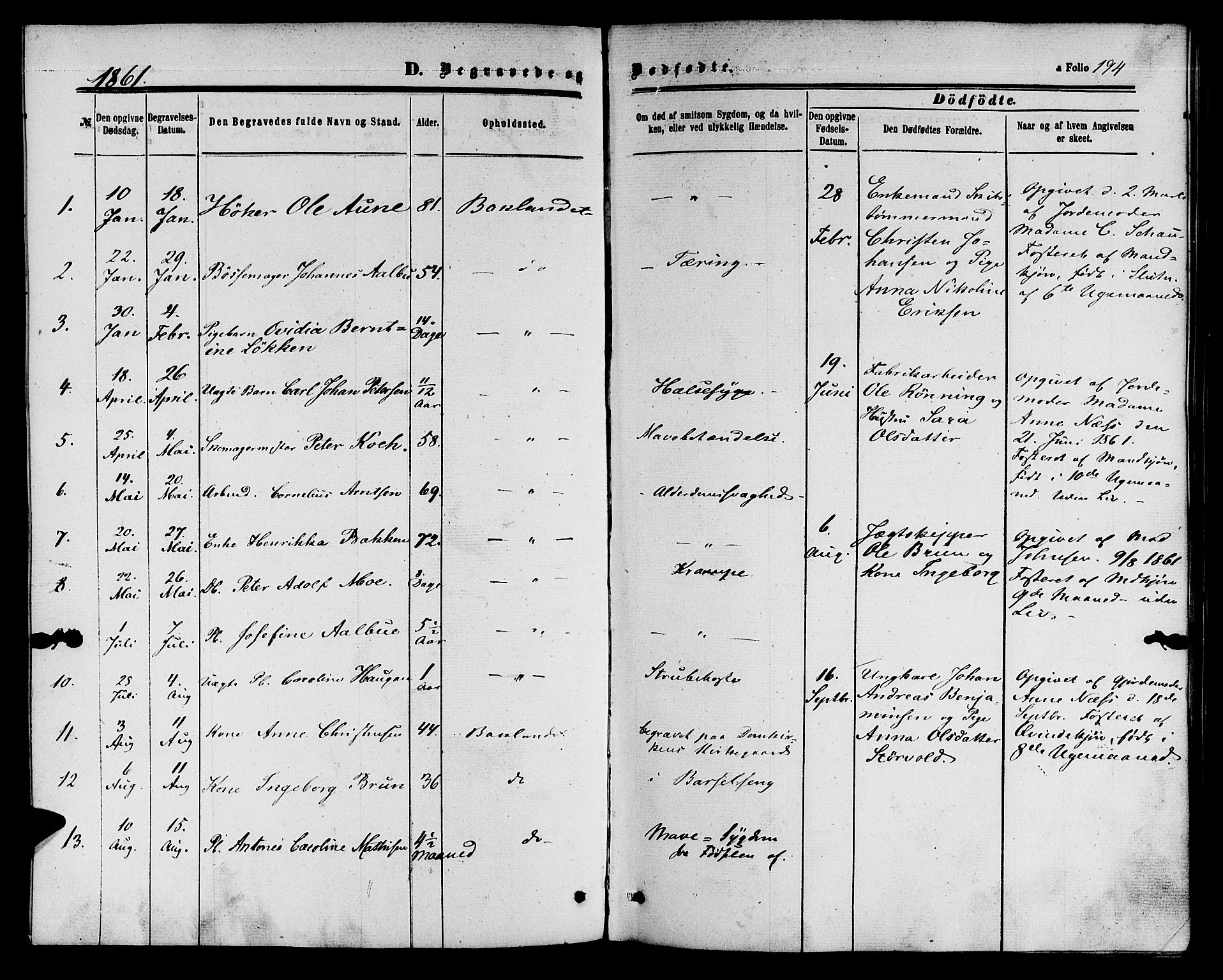 Ministerialprotokoller, klokkerbøker og fødselsregistre - Sør-Trøndelag, SAT/A-1456/604/L0185: Parish register (official) no. 604A06, 1861-1865, p. 194
