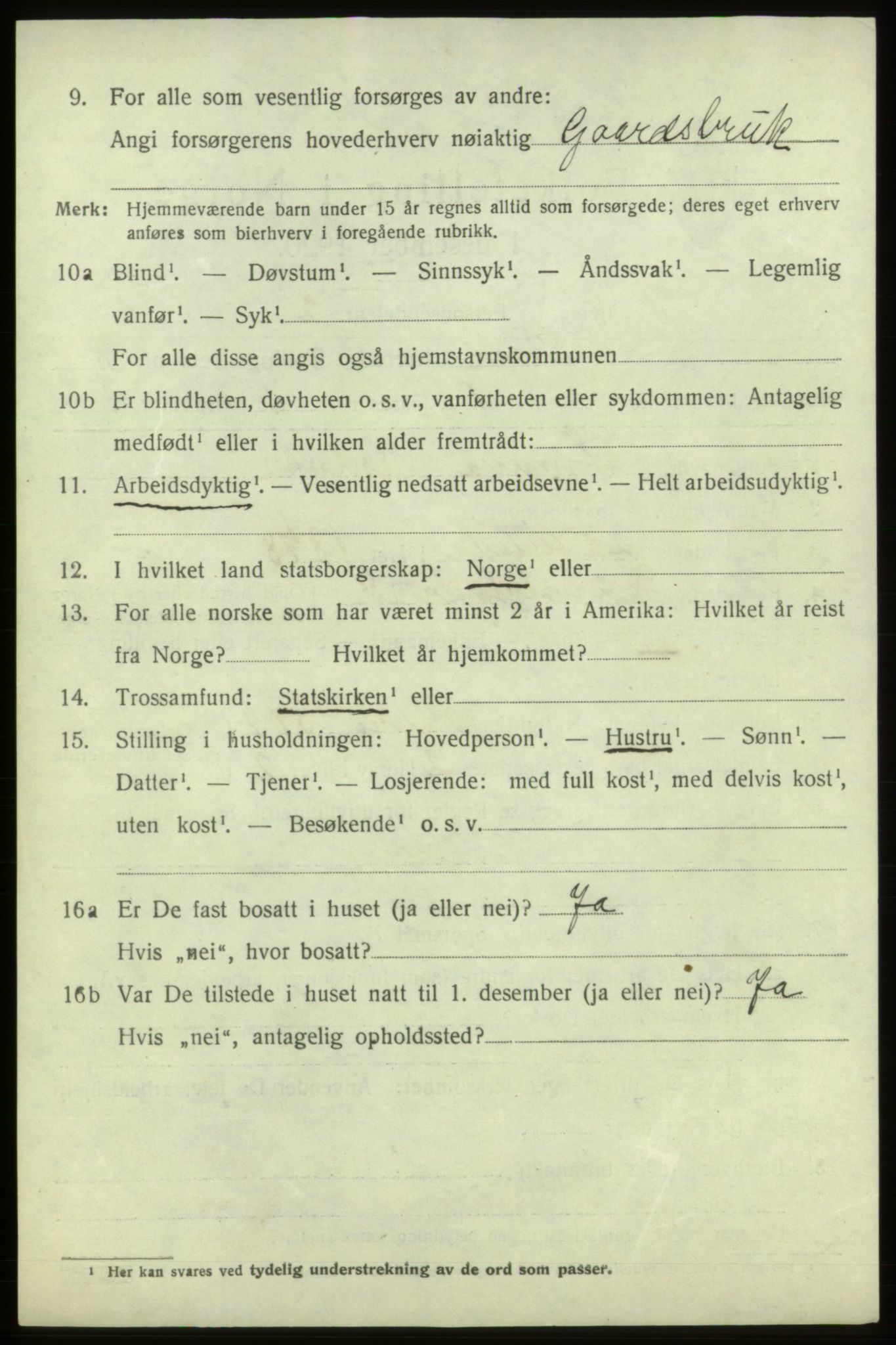 SAB, 1920 census for Stord, 1920, p. 1942