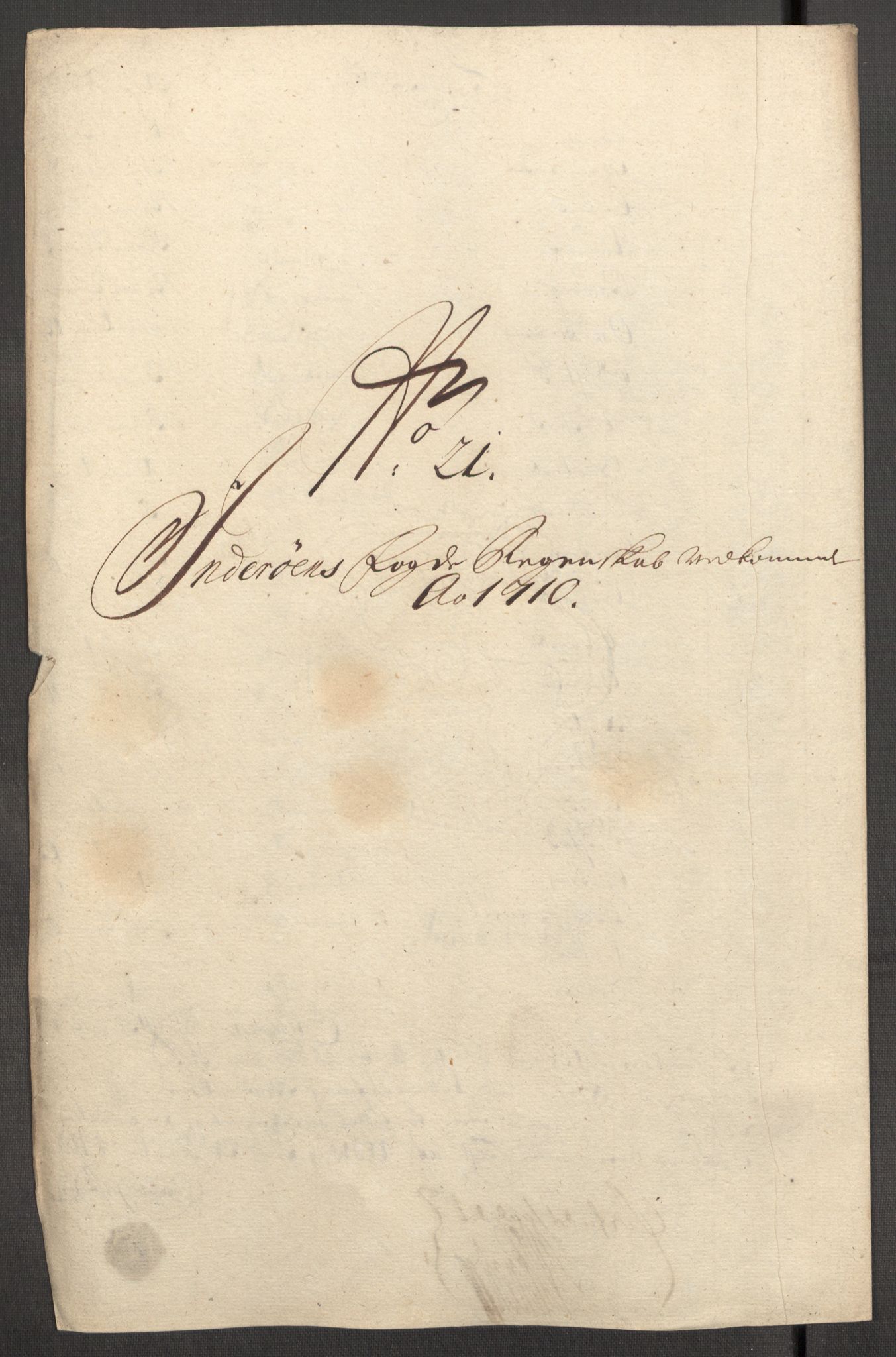 Rentekammeret inntil 1814, Reviderte regnskaper, Fogderegnskap, RA/EA-4092/R63/L4318: Fogderegnskap Inderøy, 1710, p. 217