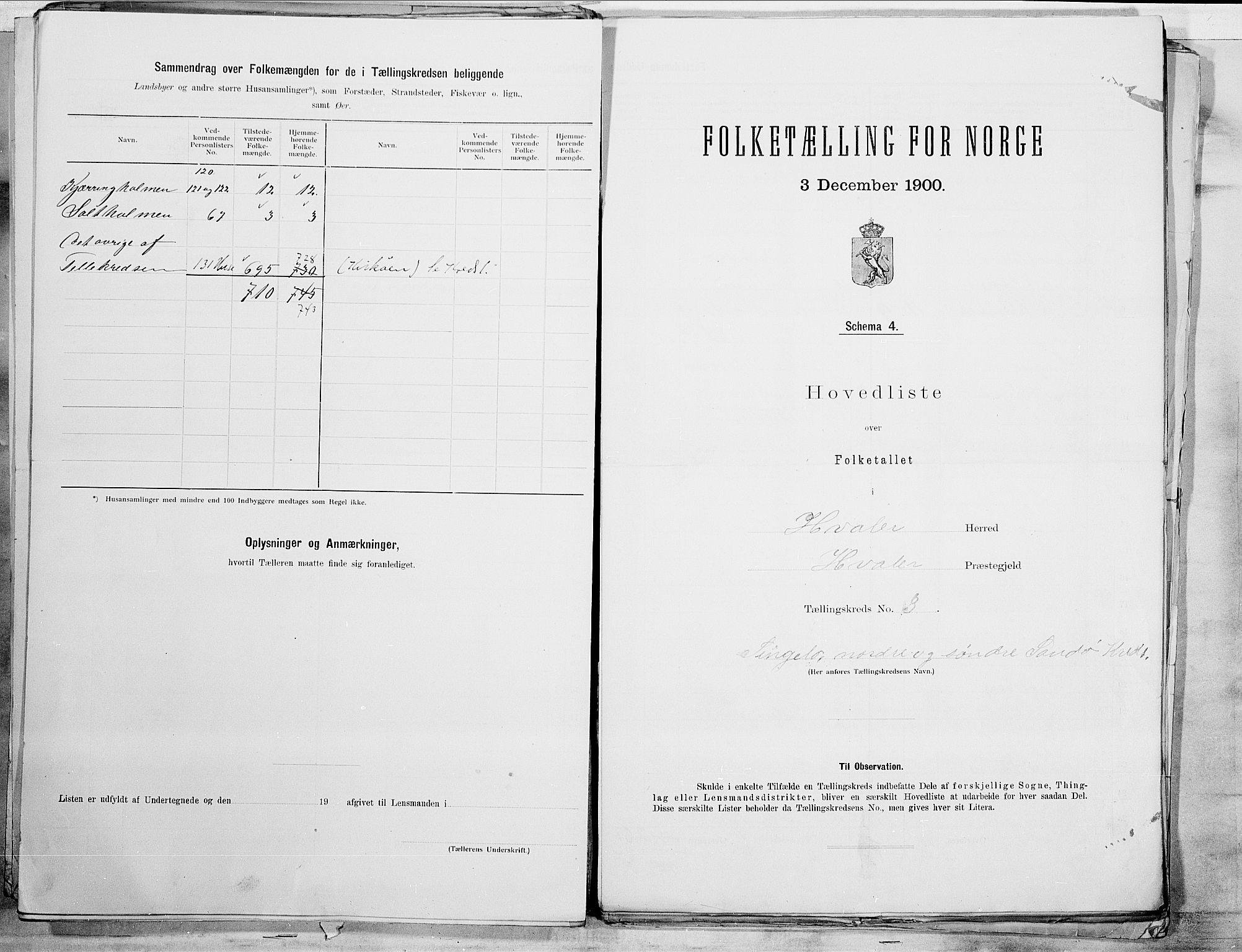 SAO, 1900 census for Hvaler, 1900, p. 12