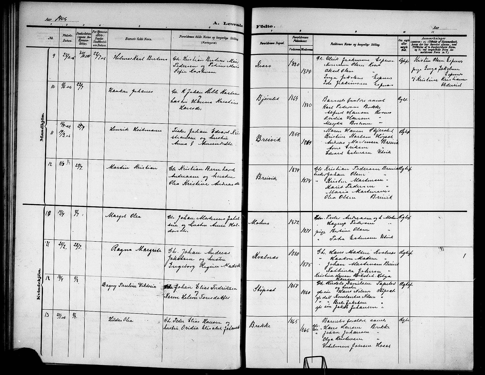 Ministerialprotokoller, klokkerbøker og fødselsregistre - Nordland, AV/SAT-A-1459/852/L0756: Parish register (copy) no. 852C07, 1902-1916