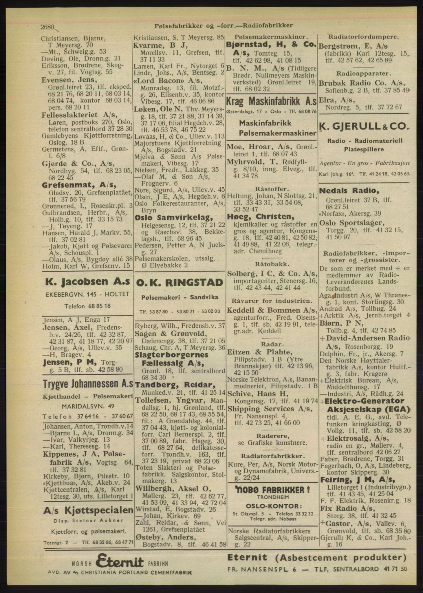Kristiania/Oslo adressebok, PUBL/-, 1949, p. 2680