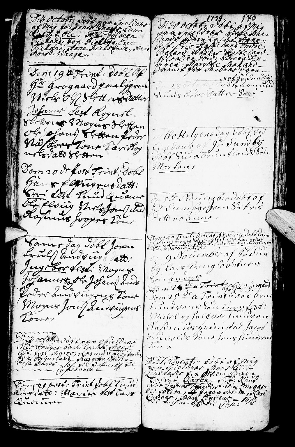 Lindås Sokneprestembete, AV/SAB-A-76701/H/Haa/Haaa/L0001: Parish register (official) no. A 1, 1699-1746, p. 170