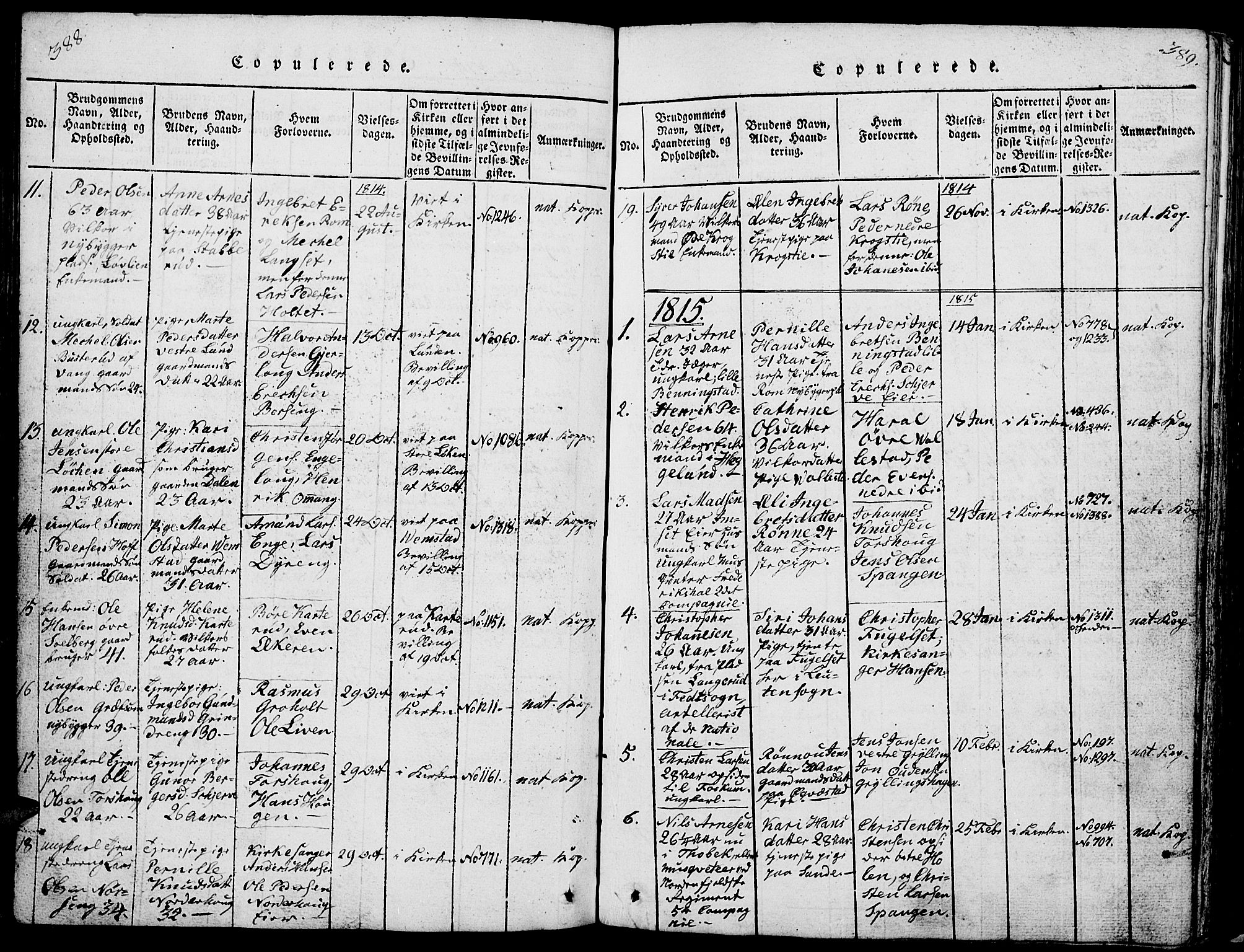 Løten prestekontor, SAH/PREST-022/L/La/L0001: Parish register (copy) no. 1, 1812-1832, p. 388-389