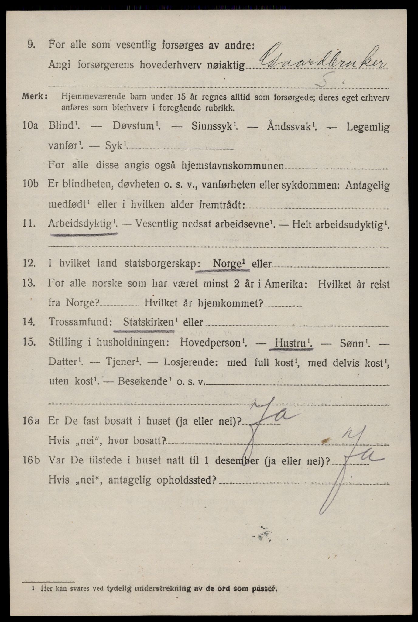 SAKO, 1920 census for Hjartdal, 1920, p. 2255