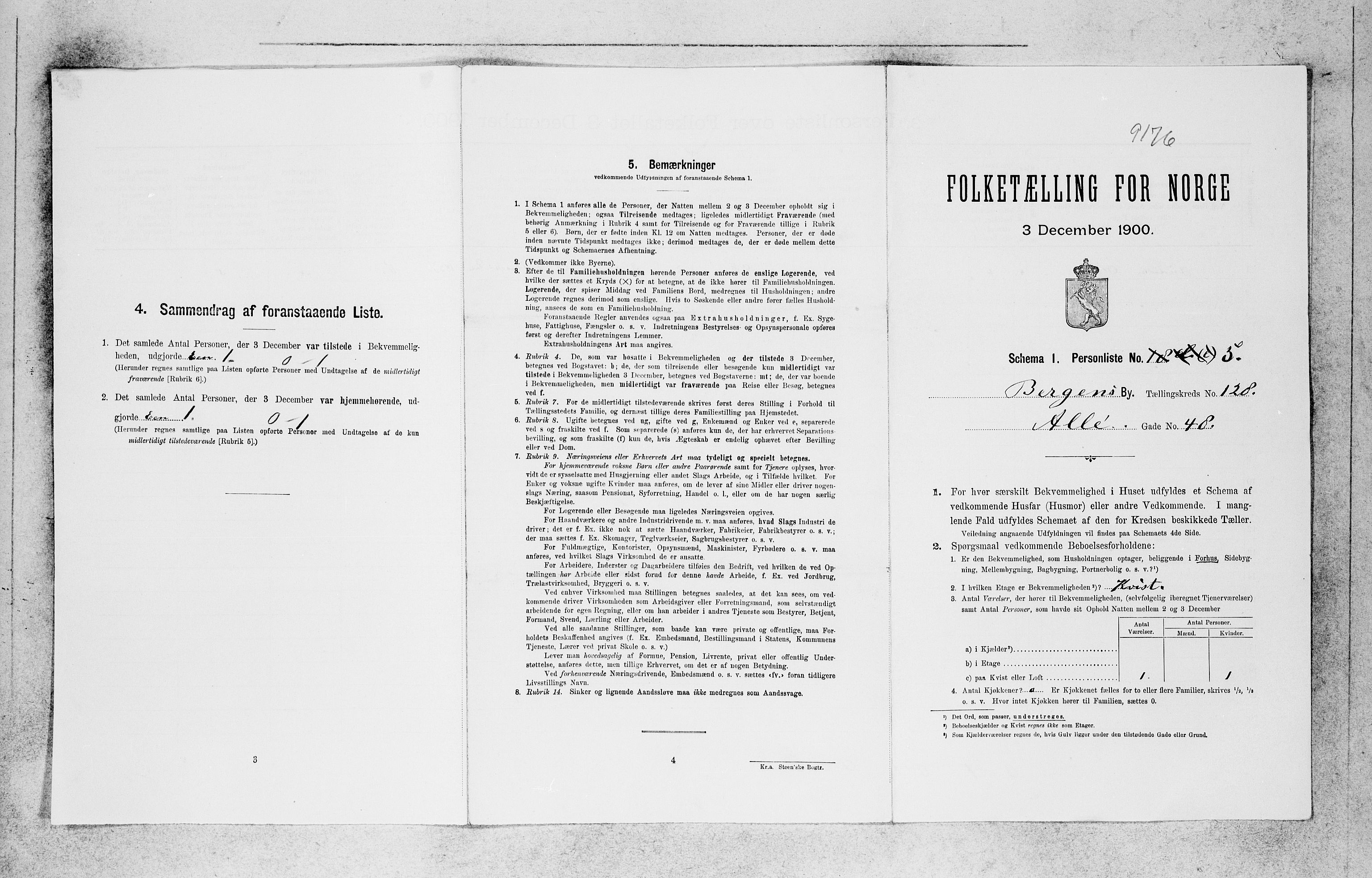 SAB, 1900 census for Bergen, 1900, p. 26505