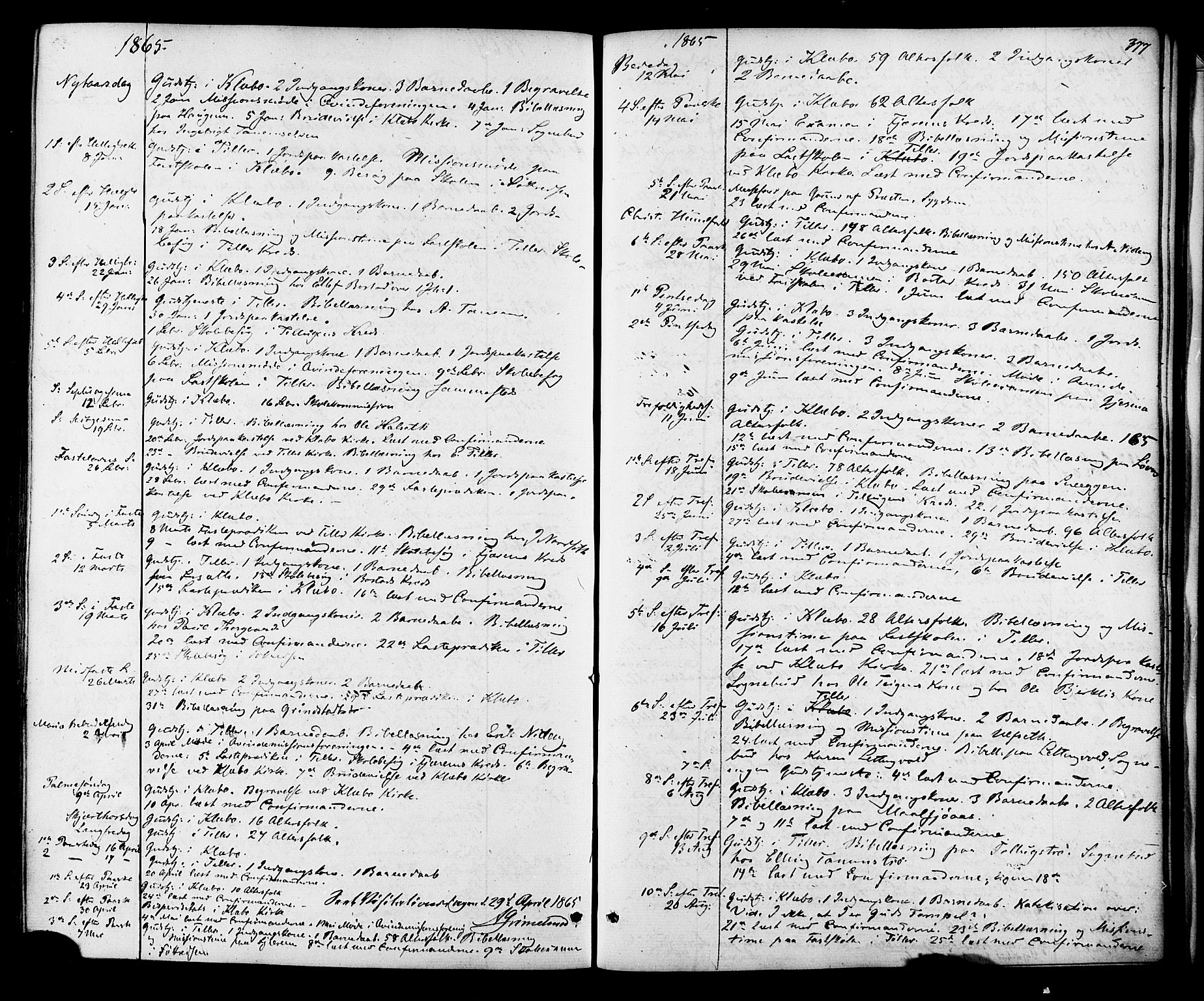 Ministerialprotokoller, klokkerbøker og fødselsregistre - Sør-Trøndelag, SAT/A-1456/618/L0442: Parish register (official) no. 618A06 /1, 1863-1879, p. 377