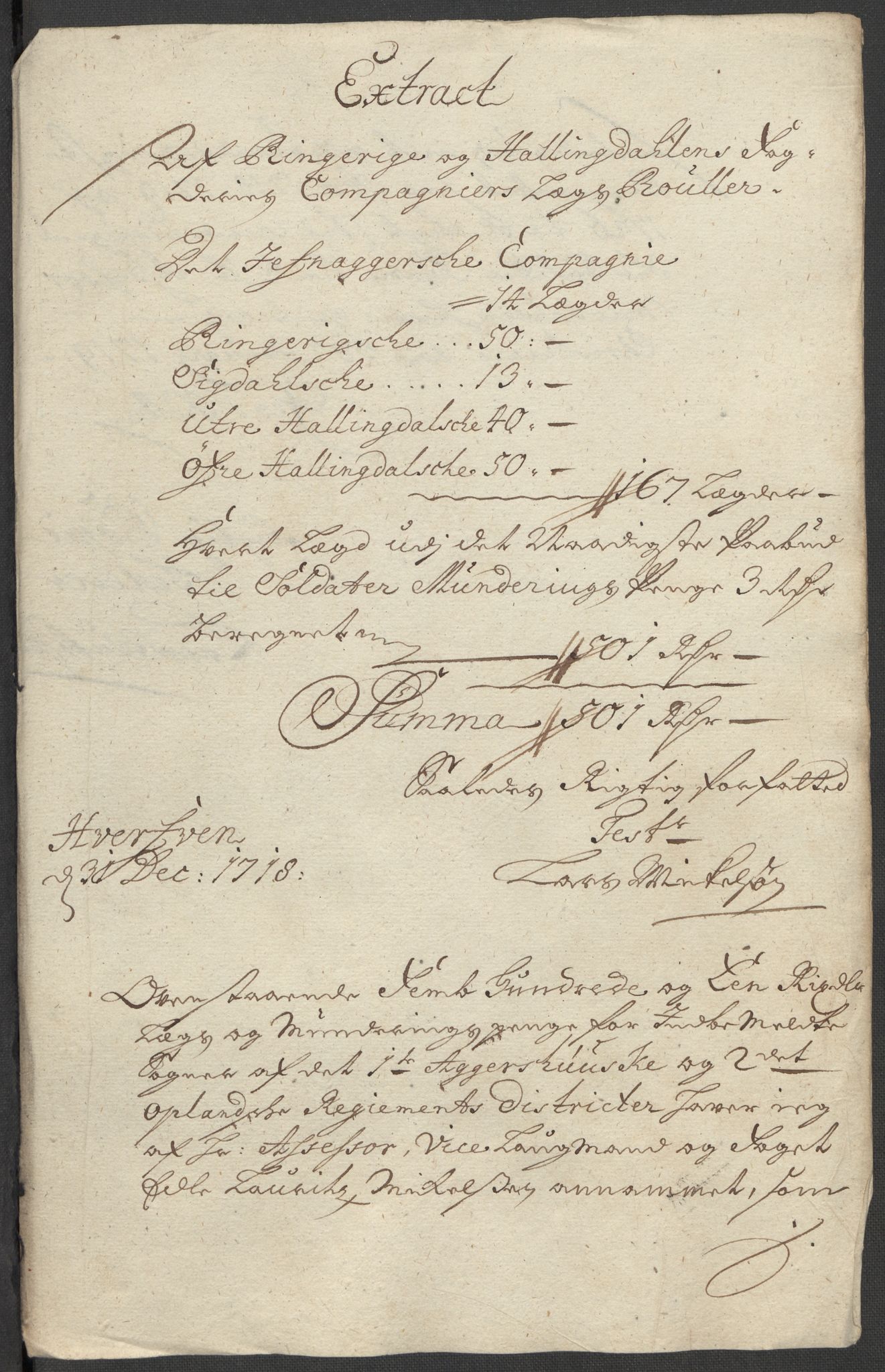 Rentekammeret inntil 1814, Reviderte regnskaper, Fogderegnskap, RA/EA-4092/R23/L1476: Fogderegnskap Ringerike og Hallingdal, 1718, p. 34