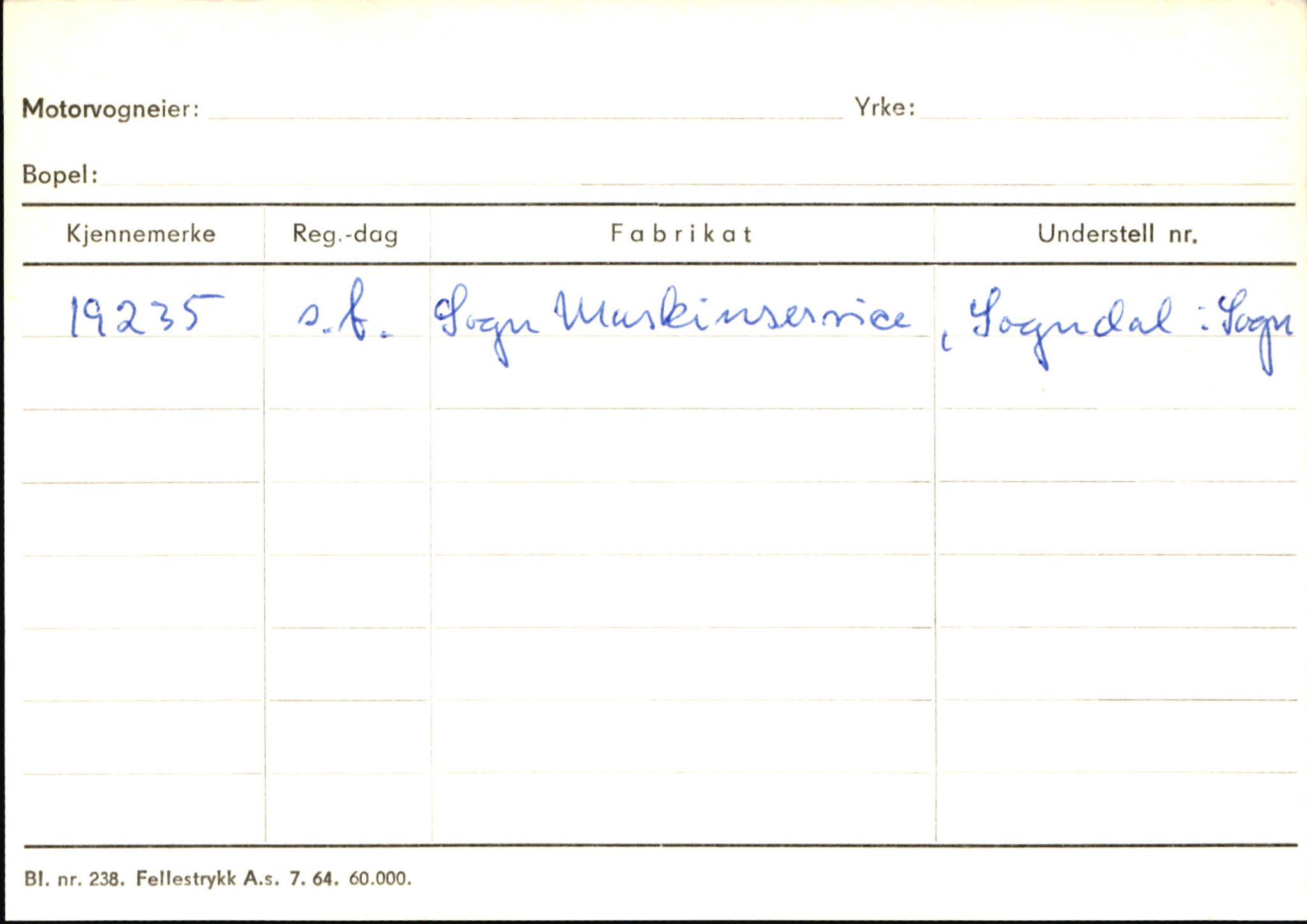 Statens vegvesen, Sogn og Fjordane vegkontor, AV/SAB-A-5301/4/F/L0145: Registerkort Vågsøy S-Å. Årdal I-P, 1945-1975, p. 1352