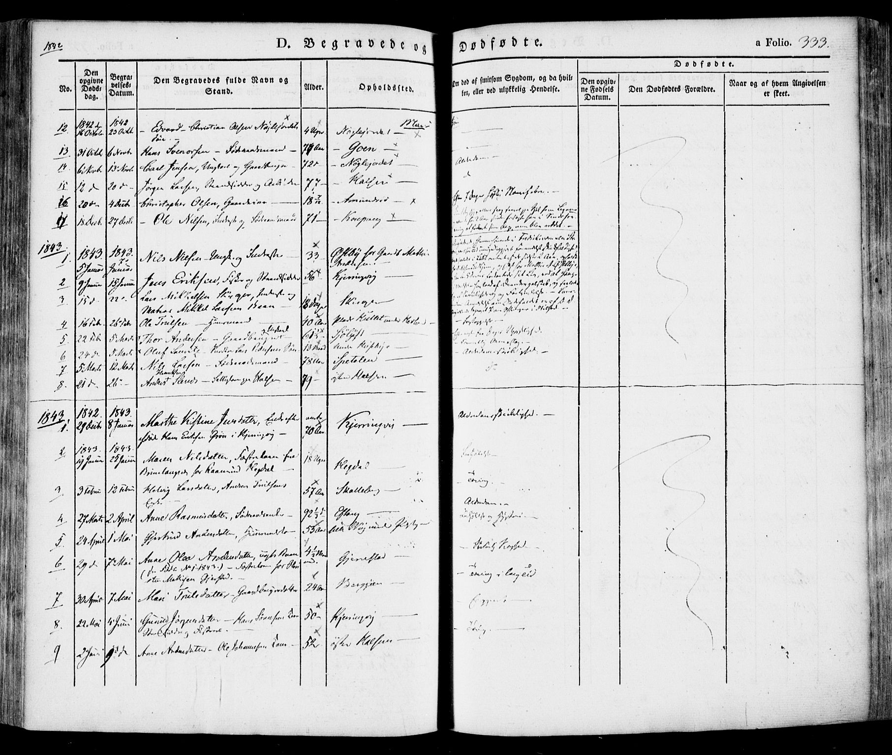 Tjølling kirkebøker, SAKO/A-60/F/Fa/L0006: Parish register (official) no. 6, 1835-1859, p. 333