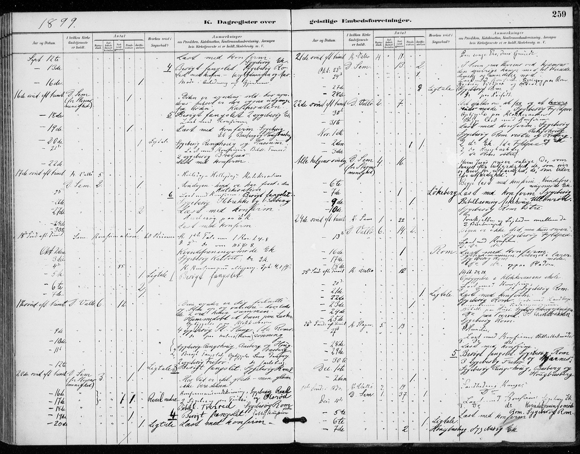 Sem kirkebøker, AV/SAKO-A-5/F/Fa/L0011: Parish register (official) no. I 11, 1888-1904, p. 259