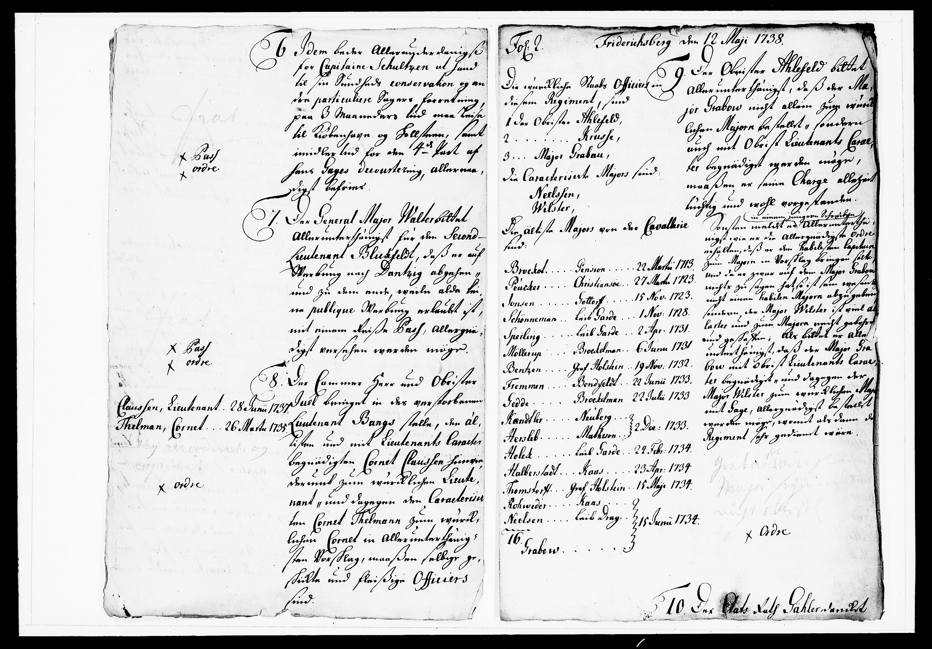 Krigskollegiet, Krigskancelliet, DRA/A-0006/-/1143-1150: Refererede sager, 1738, p. 215