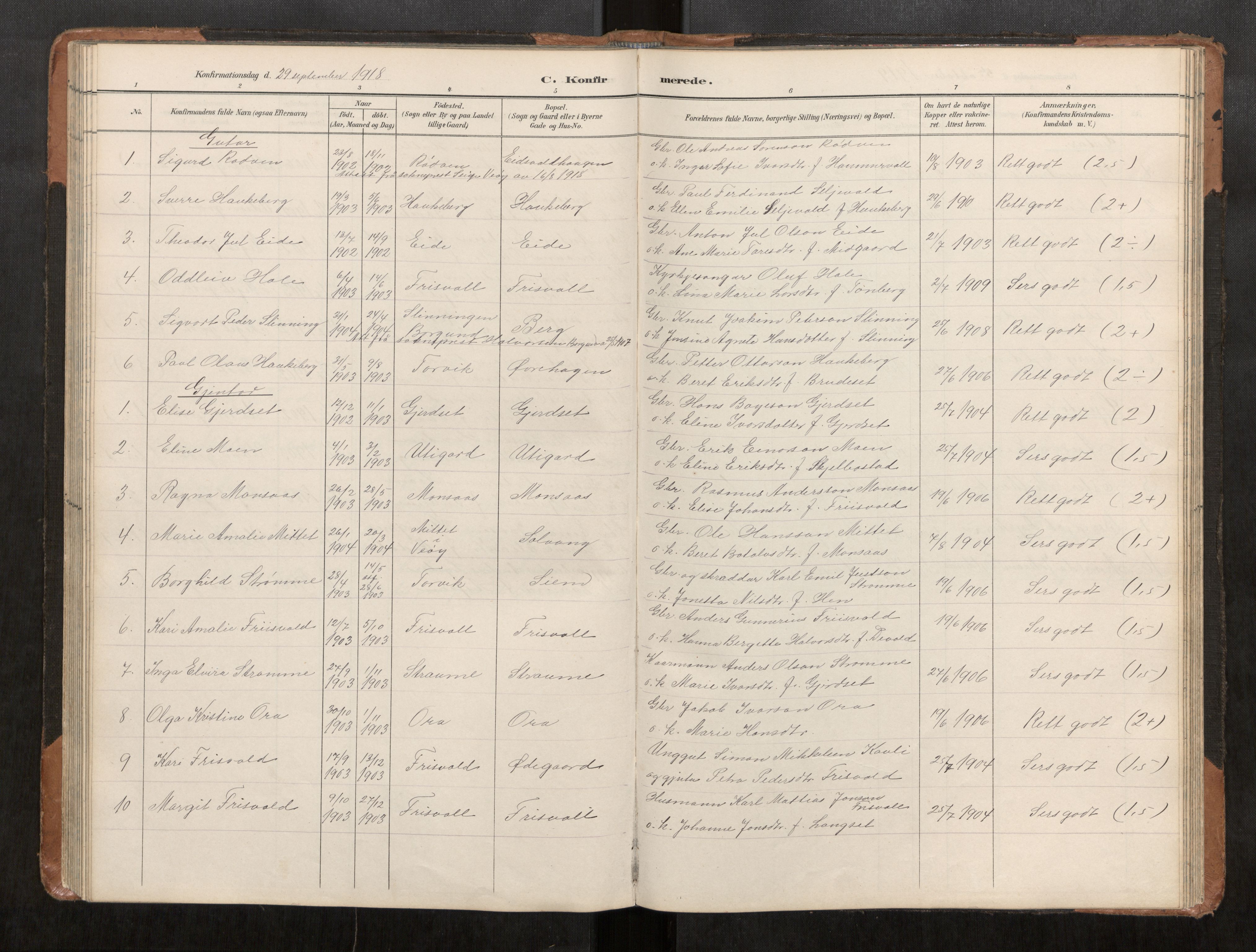 Ministerialprotokoller, klokkerbøker og fødselsregistre - Møre og Romsdal, AV/SAT-A-1454/542/L0561: Parish register (copy) no. 542C03, 1893-1931