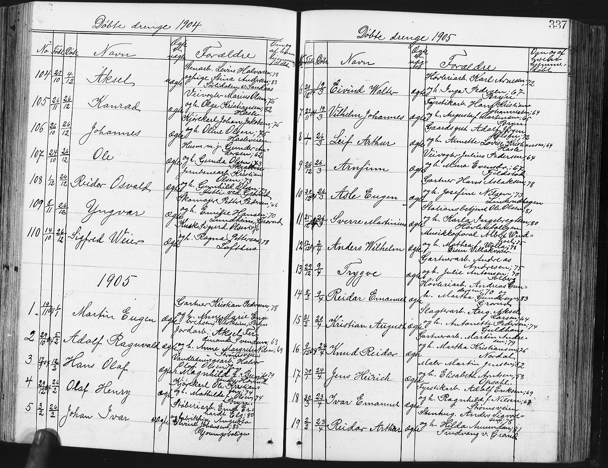 Østre Aker prestekontor Kirkebøker, SAO/A-10840/G/Ga/L0003: Parish register (copy) no. I 3, 1868-1913, p. 337