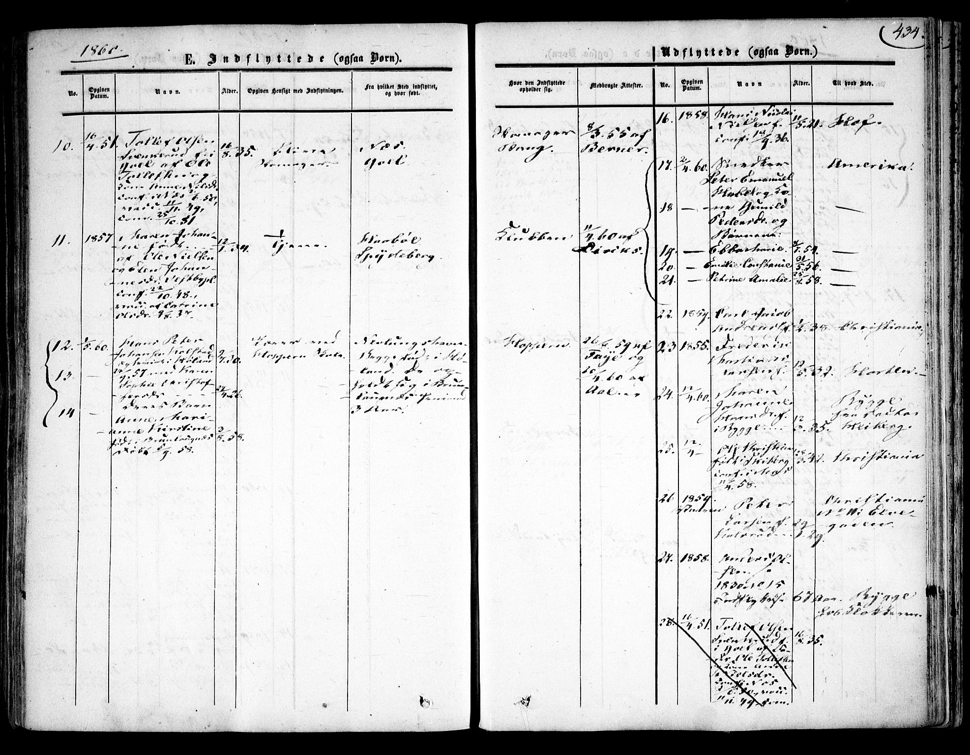 Moss prestekontor Kirkebøker, AV/SAO-A-2003/F/Fa/L0008: Parish register (official) no. I 8, 1852-1869, p. 434