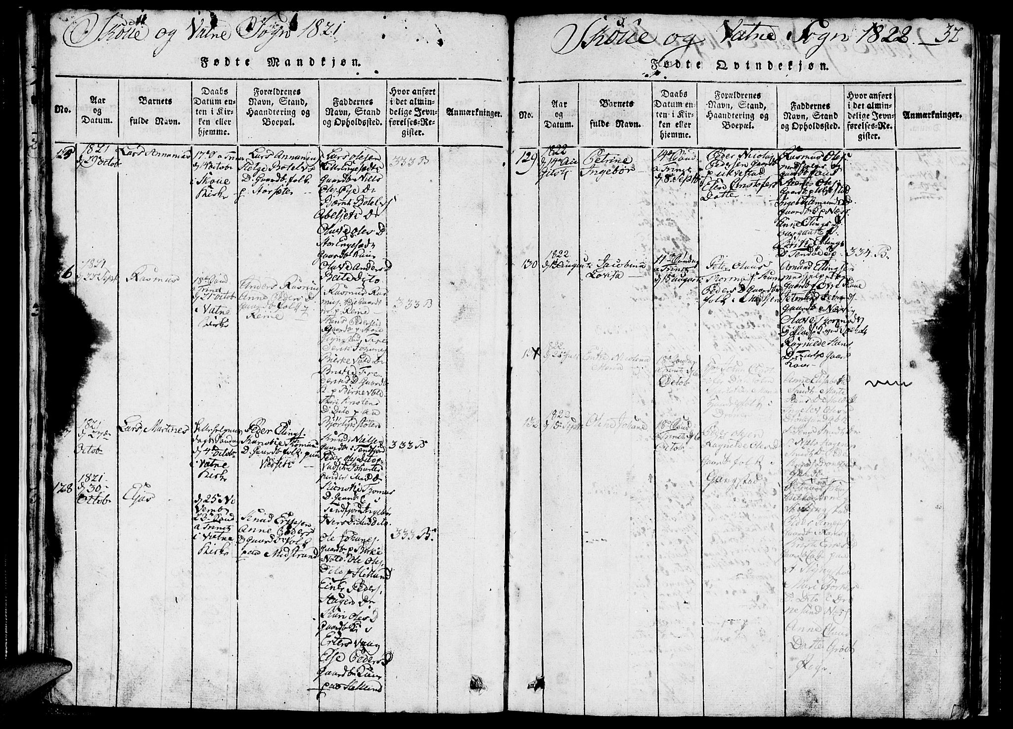 Ministerialprotokoller, klokkerbøker og fødselsregistre - Møre og Romsdal, AV/SAT-A-1454/524/L0360: Parish register (copy) no. 524C01, 1816-1830, p. 32