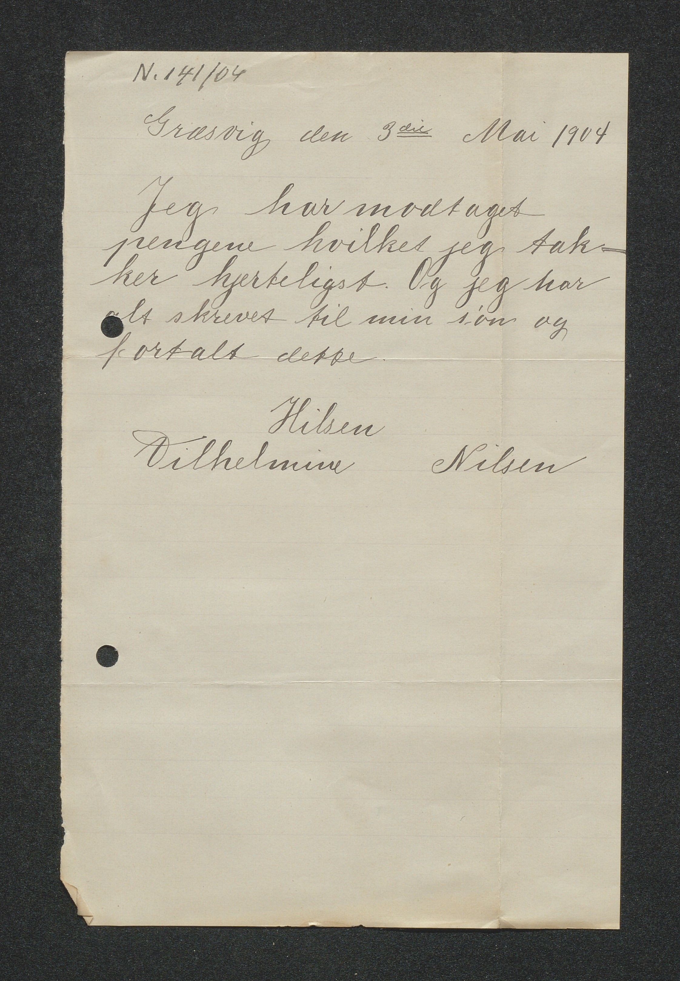 O. Terjesens rederi, AAKS/PA-2525/E/E01/L0013: Korrespondanse, 1904-1905