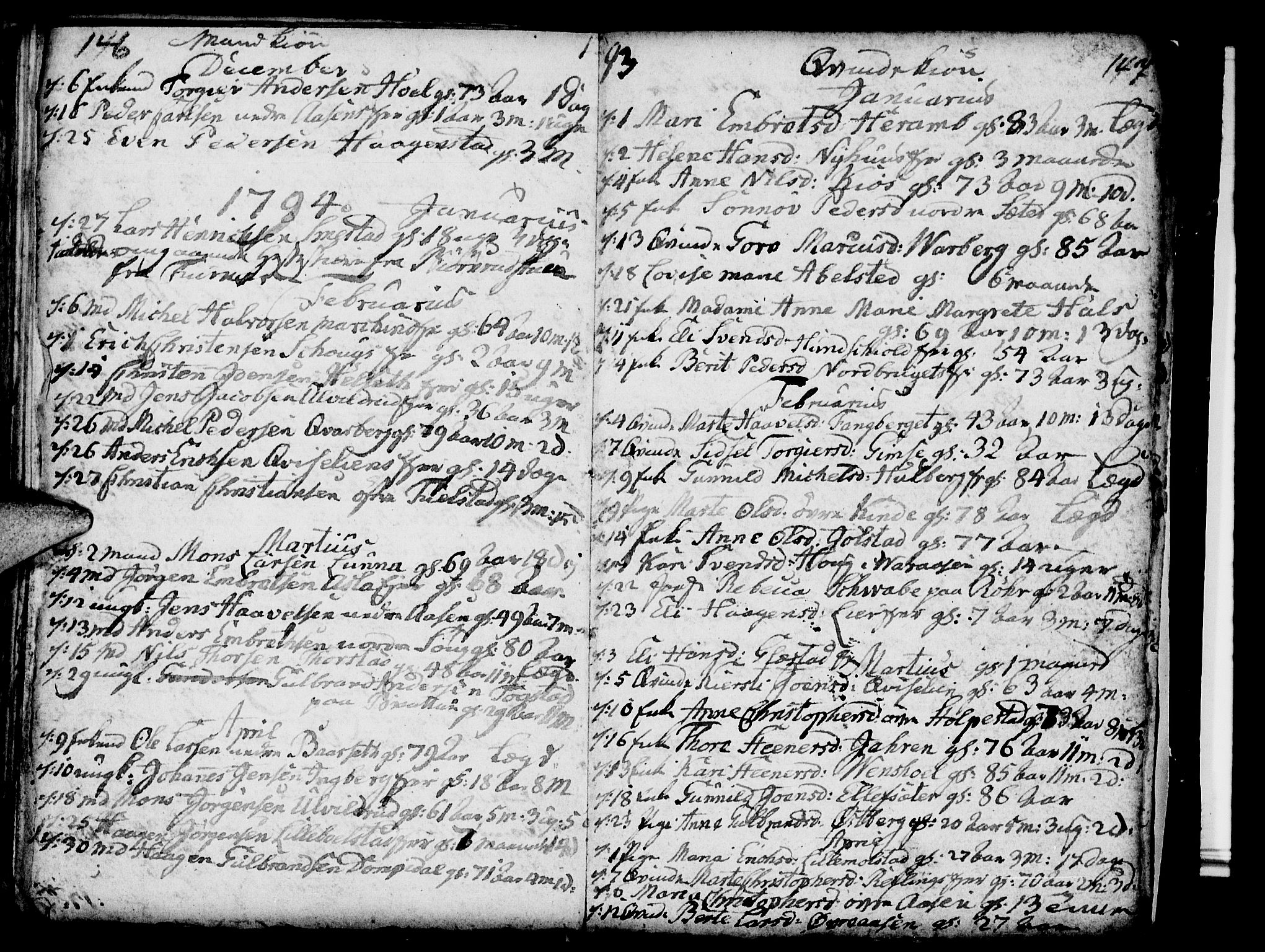 Ringsaker prestekontor, SAH/PREST-014/I/Ia/L0005/0006: Parish register draft no. 1F, 1793-1796, p. 146-147