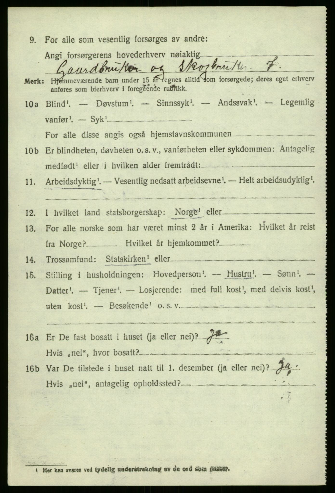 SAB, 1920 census for Kinn, 1920, p. 7884