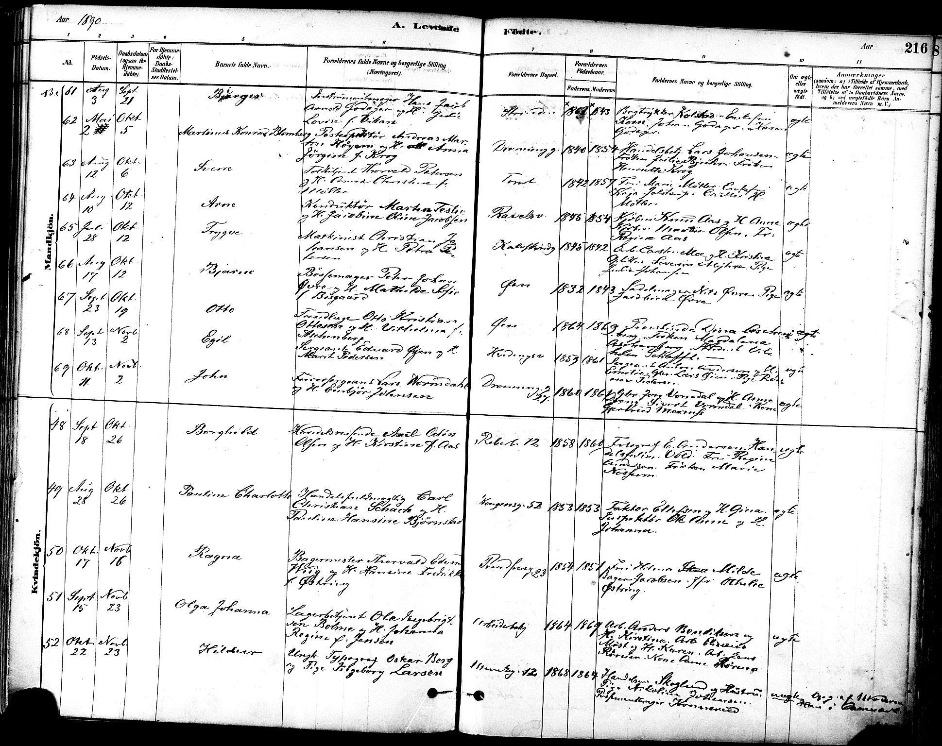 Ministerialprotokoller, klokkerbøker og fødselsregistre - Sør-Trøndelag, SAT/A-1456/601/L0057: Parish register (official) no. 601A25, 1877-1891, p. 216