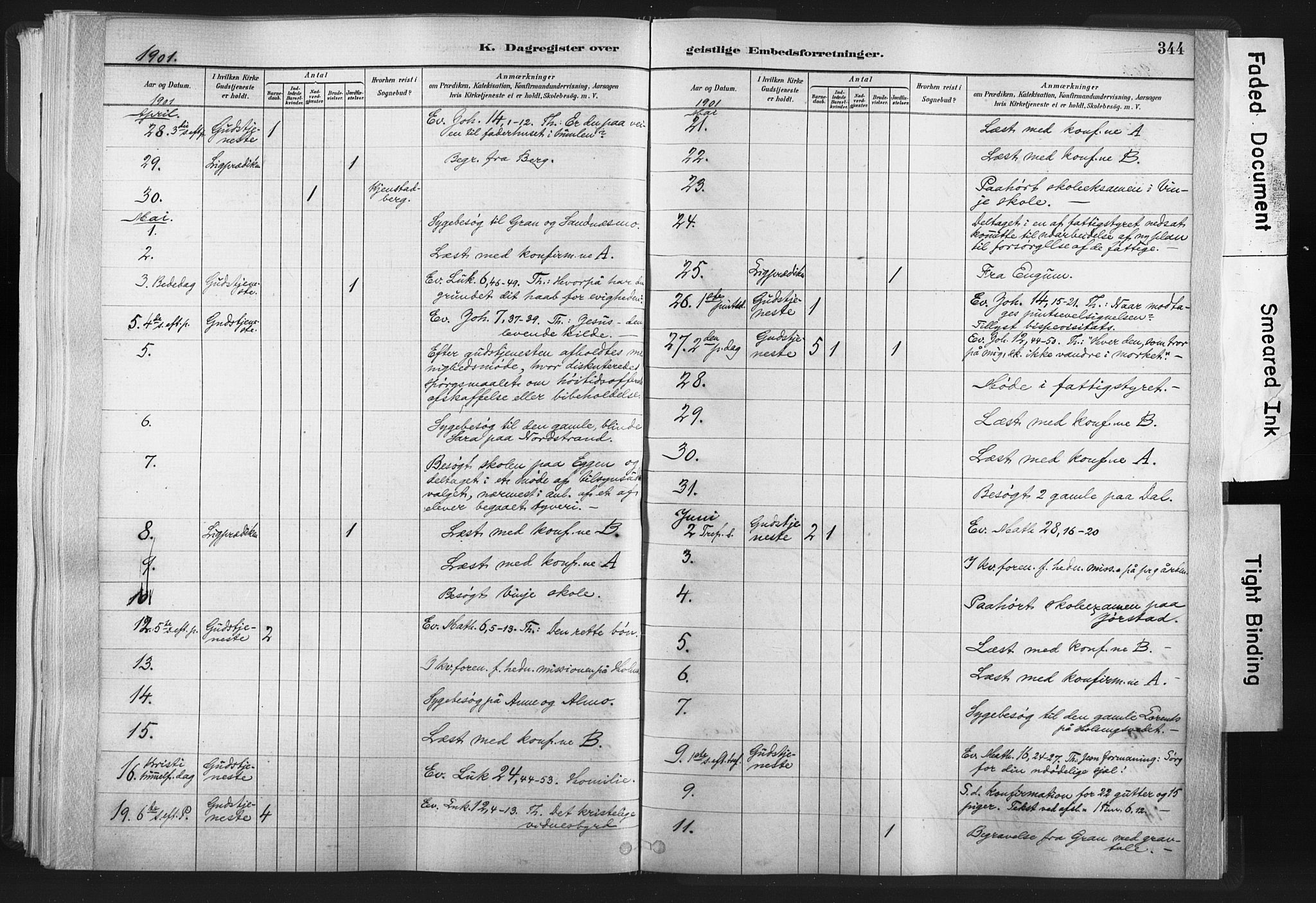 Ministerialprotokoller, klokkerbøker og fødselsregistre - Nord-Trøndelag, SAT/A-1458/749/L0474: Parish register (official) no. 749A08, 1887-1903, p. 344