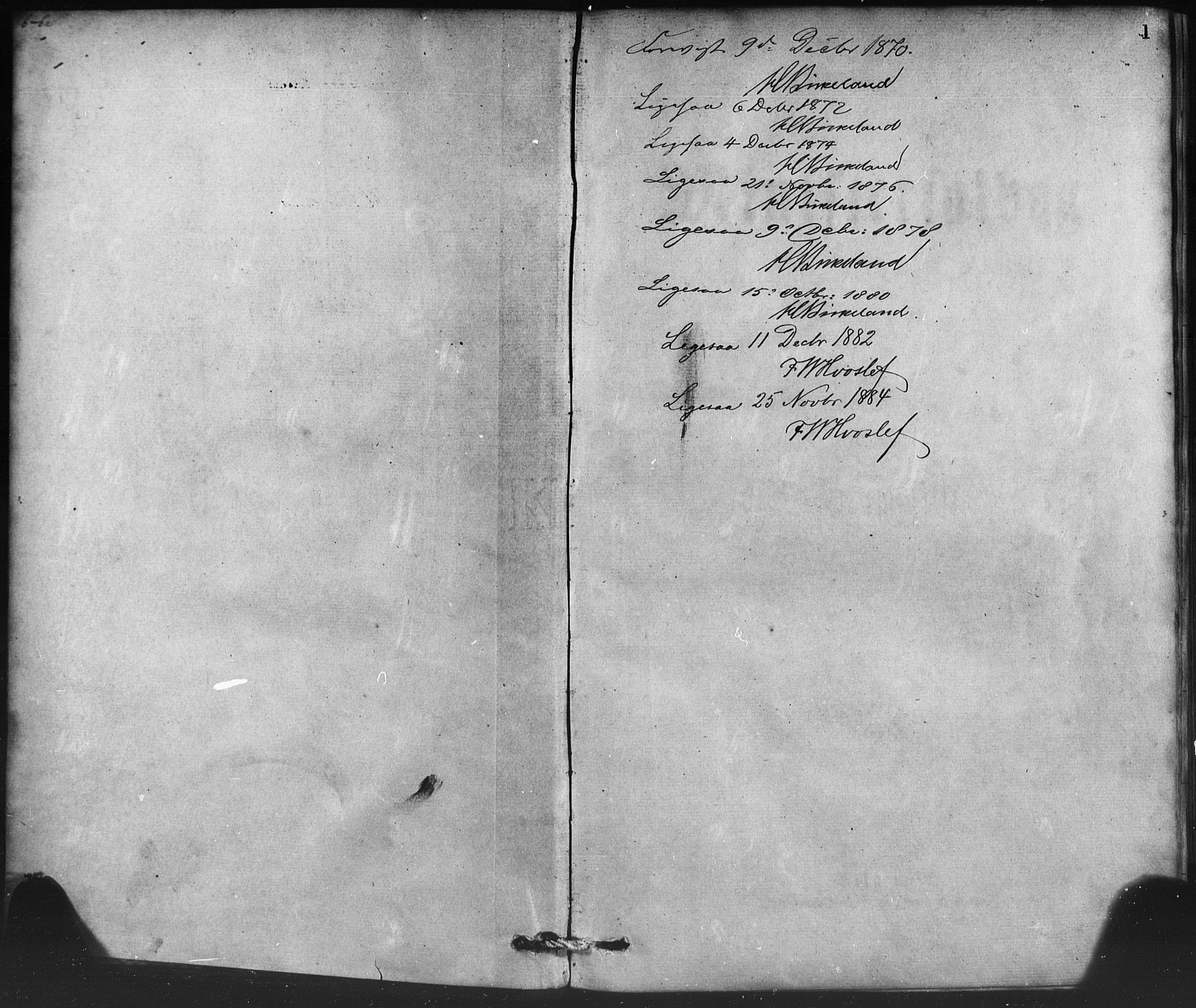 Nykirken Sokneprestembete, SAB/A-77101/H/Haa/L0016: Parish register (official) no. B 3, 1870-1884, p. 1