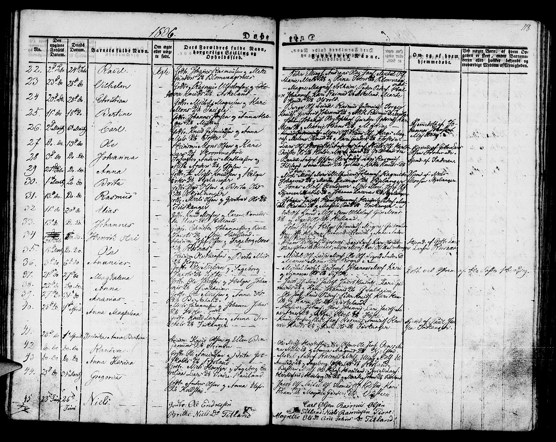 Manger sokneprestembete, SAB/A-76801/H/Haa: Parish register (official) no. A 4, 1824-1838, p. 118