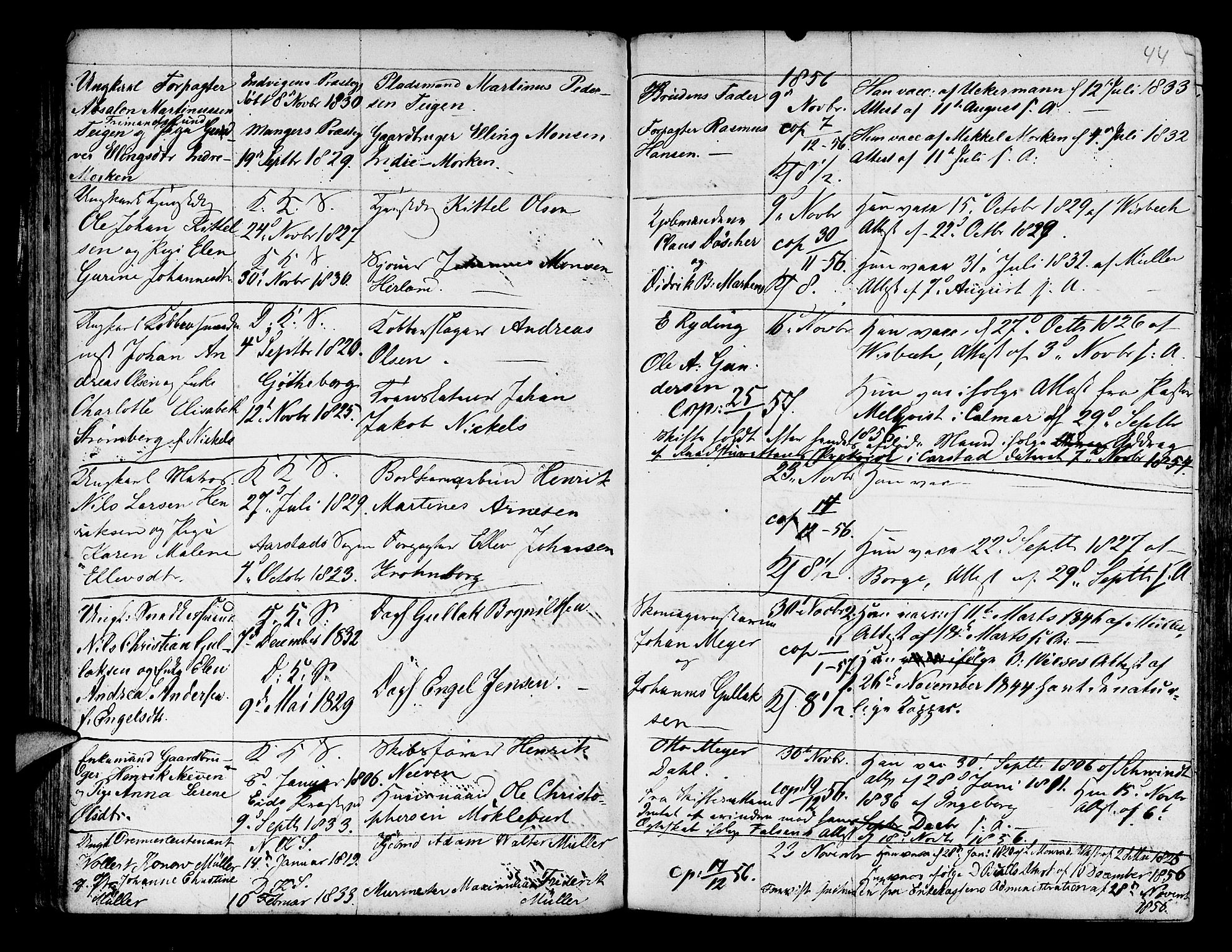 Korskirken sokneprestembete, AV/SAB-A-76101/H/Haa/L0009: Parish register (official) no. A 9, 1743-1861, p. 44