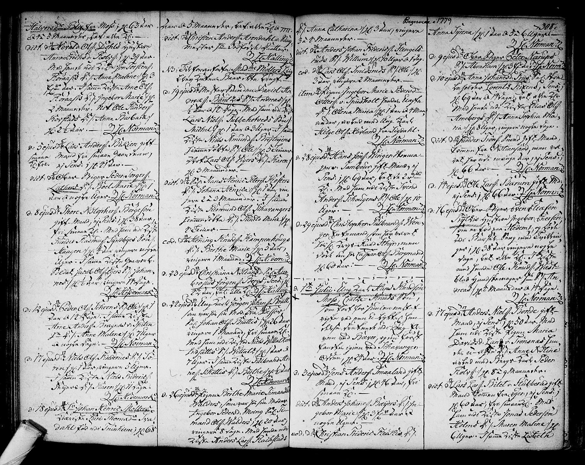 Kongsberg kirkebøker, AV/SAKO-A-22/F/Fa/L0005: Parish register (official) no. I 5, 1769-1782, p. 308