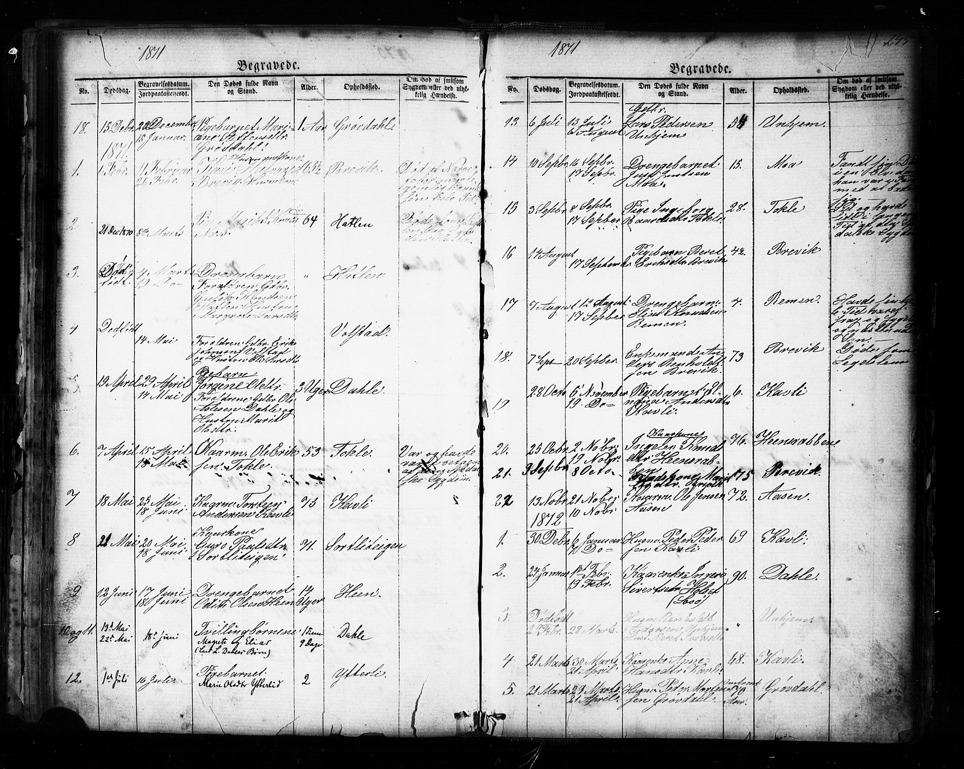 Ministerialprotokoller, klokkerbøker og fødselsregistre - Møre og Romsdal, AV/SAT-A-1454/545/L0588: Parish register (copy) no. 545C02, 1867-1902, p. 245