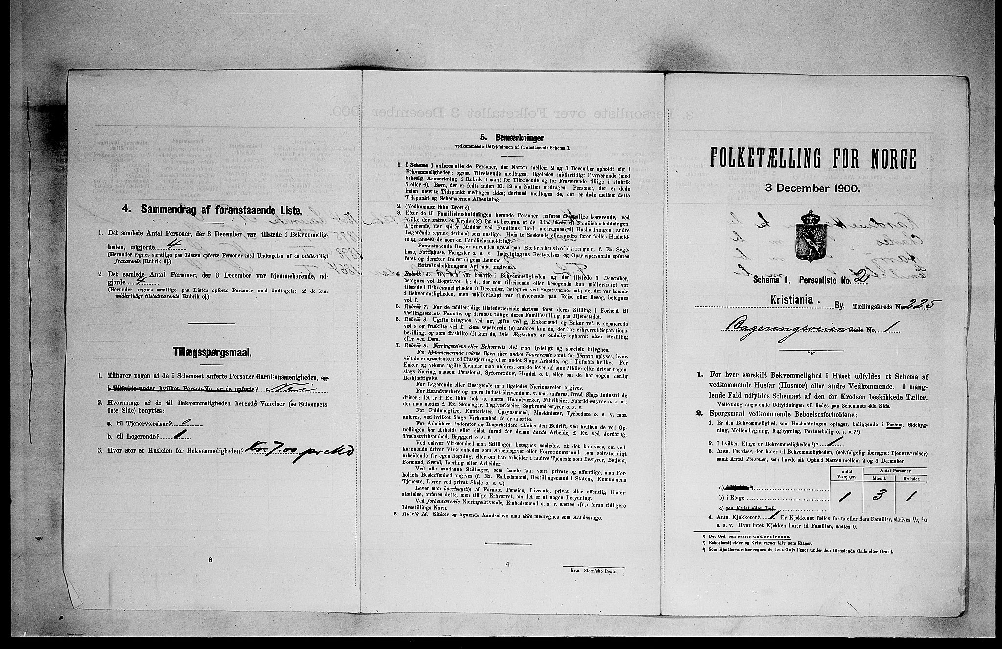 SAO, 1900 census for Kristiania, 1900, p. 2921