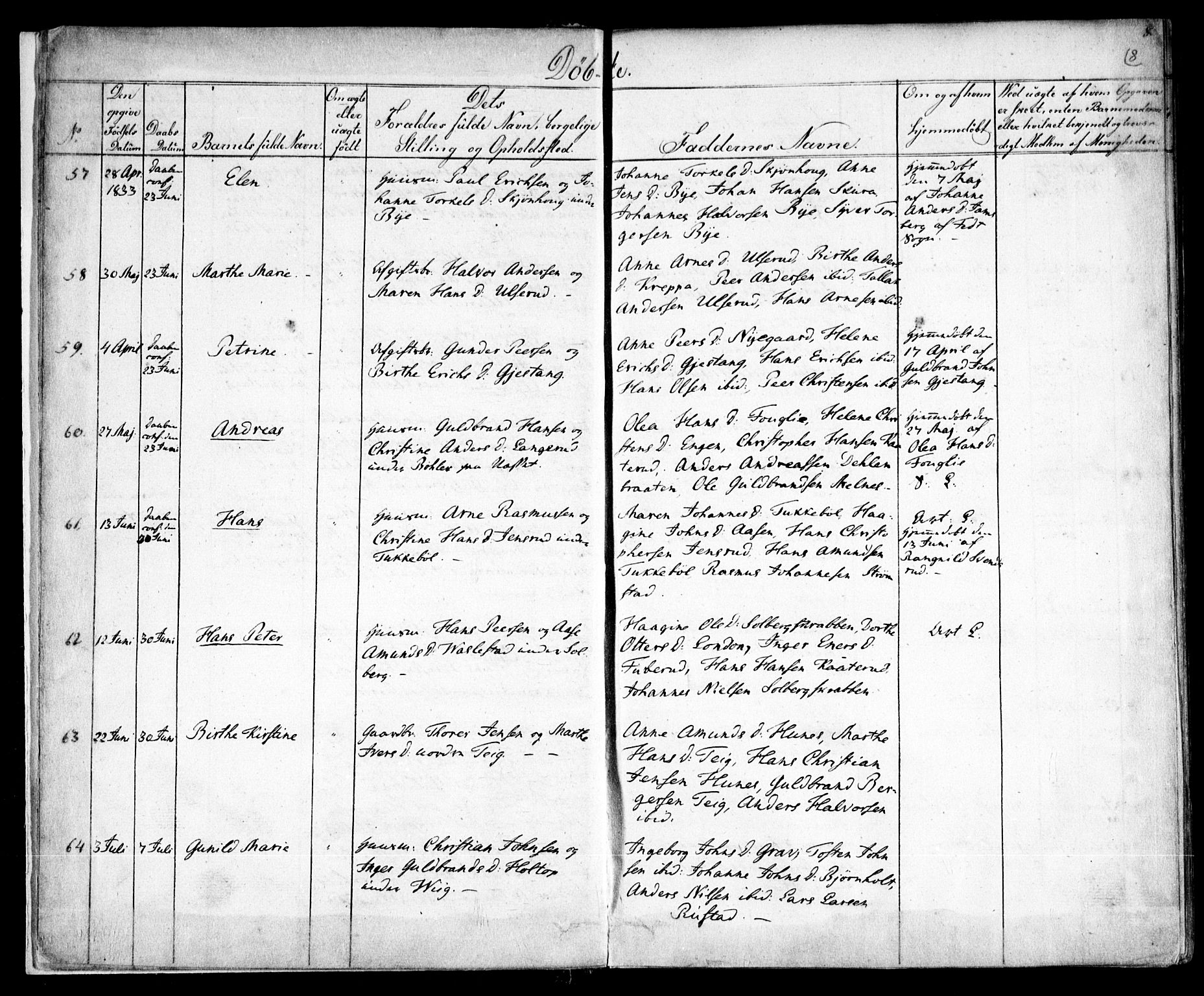 Enebakk prestekontor Kirkebøker, AV/SAO-A-10171c/F/Fa/L0009: Parish register (official) no. I 9, 1832-1861, p. 8