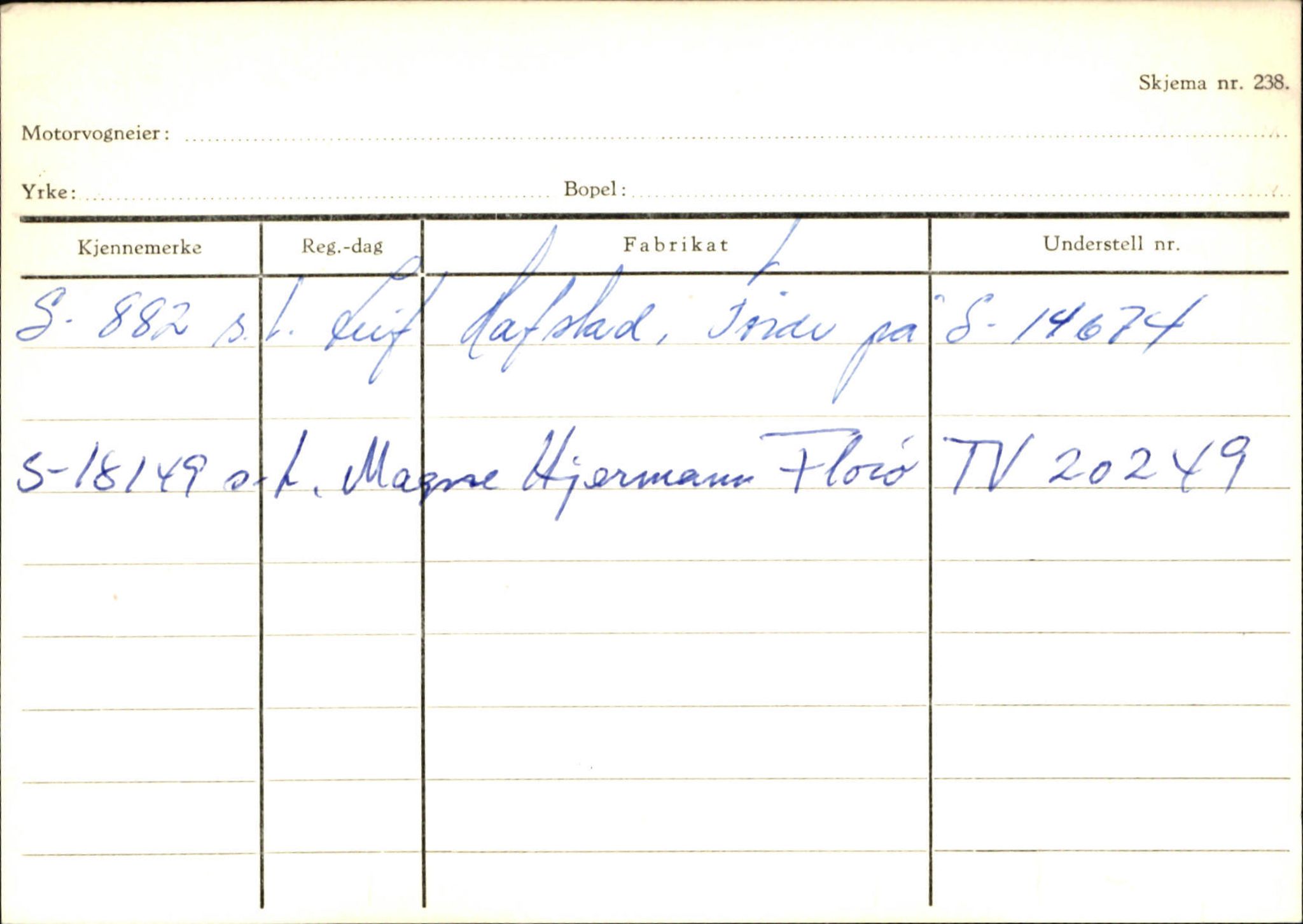 Statens vegvesen, Sogn og Fjordane vegkontor, AV/SAB-A-5301/4/F/L0130: Eigarregister Eid T-Å. Høyanger A-O, 1945-1975, p. 2043