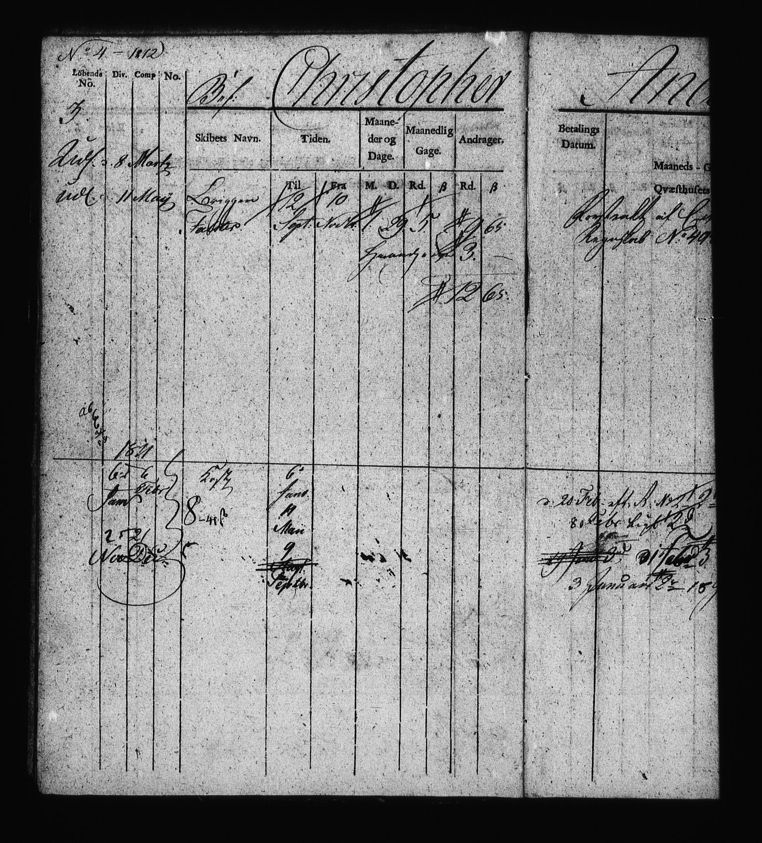 Sjøetaten, AV/RA-EA-3110/F/L0077: Kristiansand distrikt, bind 1, 1811