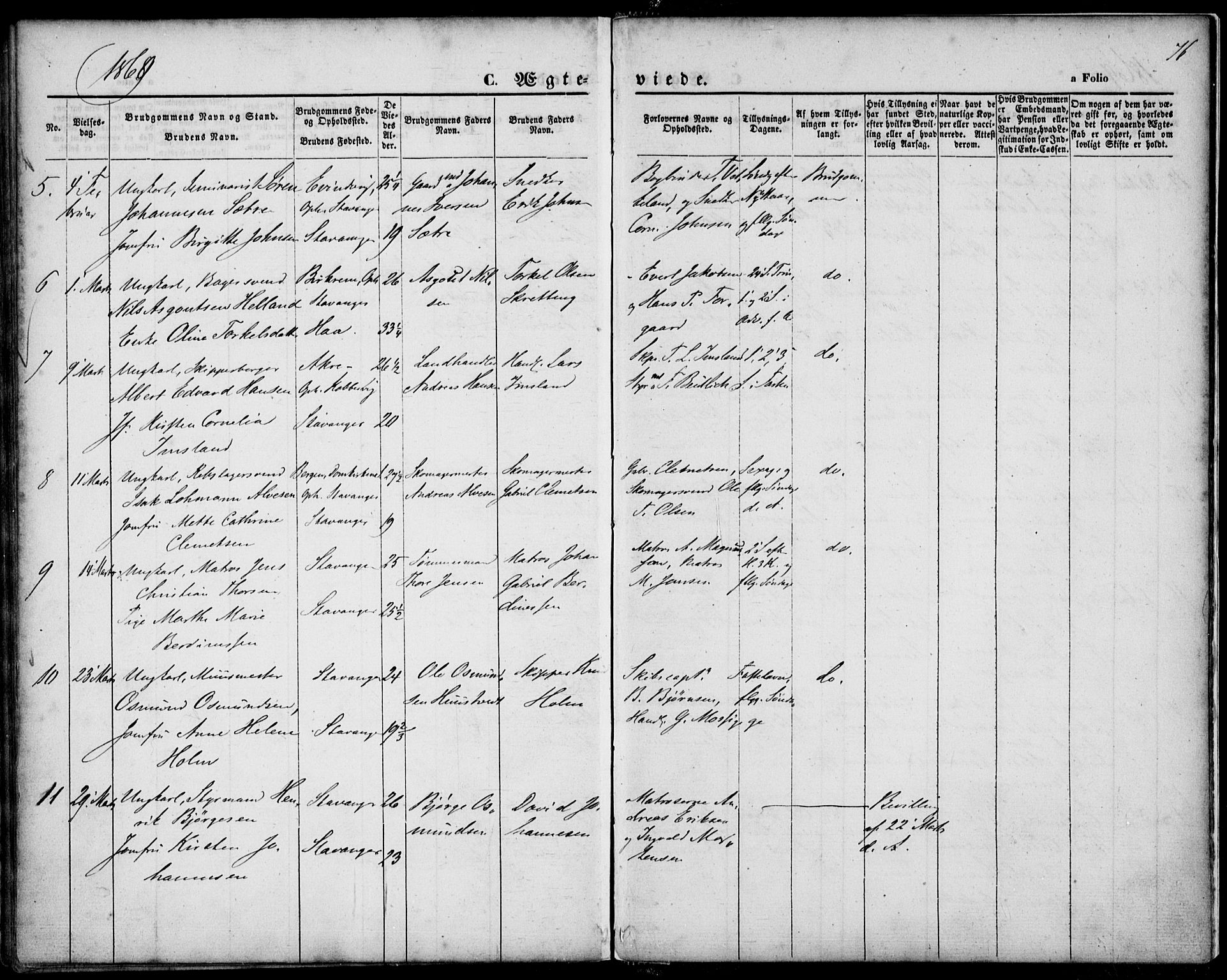 St. Petri sokneprestkontor, SAST/A-101813/001/30/30BA/L0002: Parish register (official) no. A 2, 1861-1869, p. 76