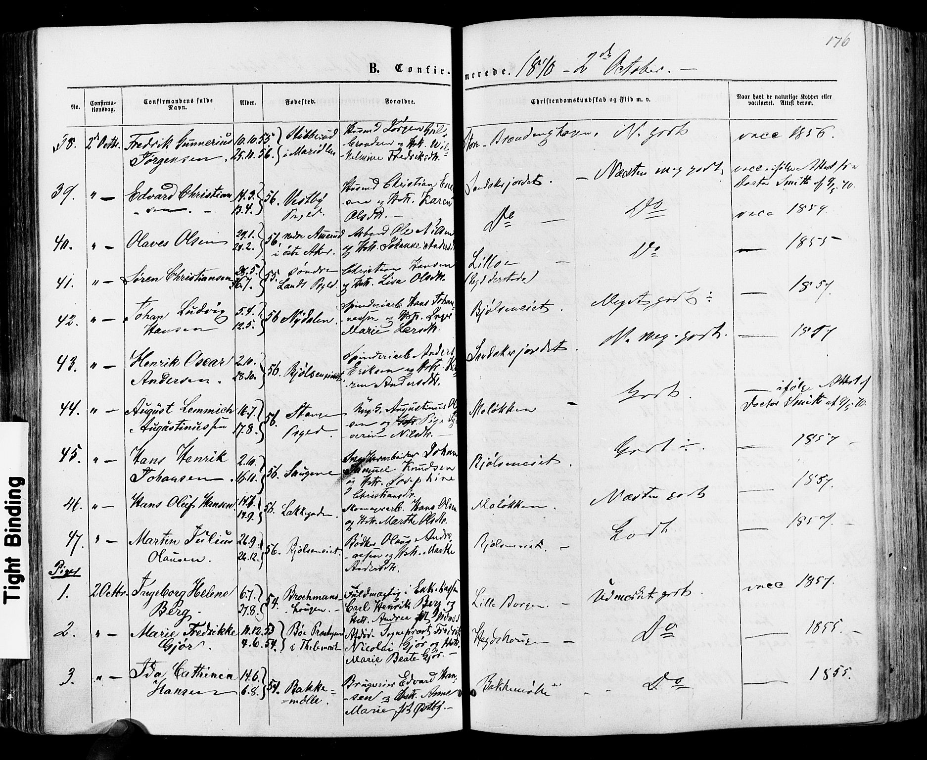 Vestre Aker prestekontor Kirkebøker, AV/SAO-A-10025/F/Fa/L0005: Parish register (official) no. 5, 1859-1877, p. 176