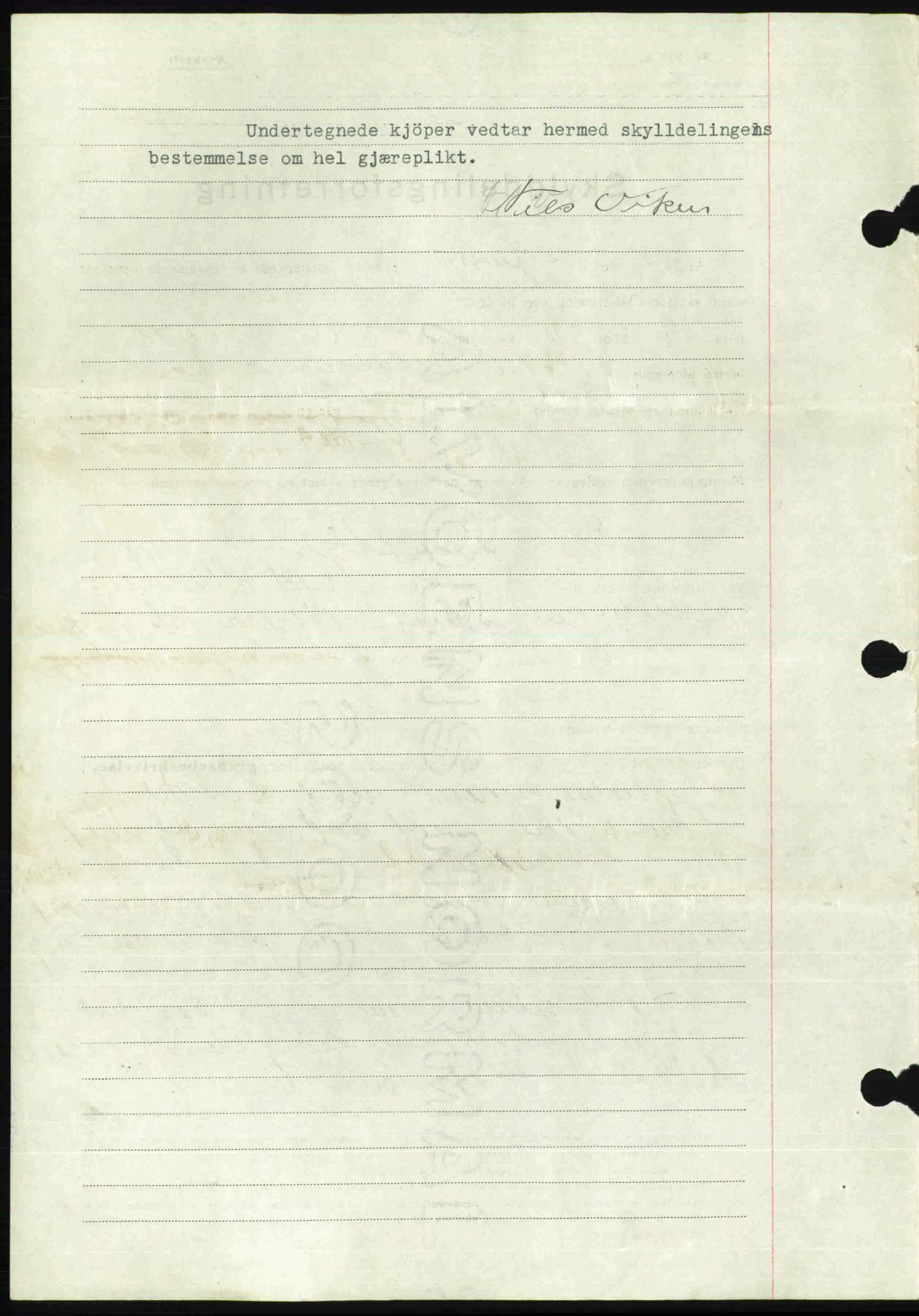 Toten tingrett, SAH/TING-006/H/Hb/Hbc/L0003: Mortgage book no. Hbc-03, 1937-1938, Diary no: : 2512/1937