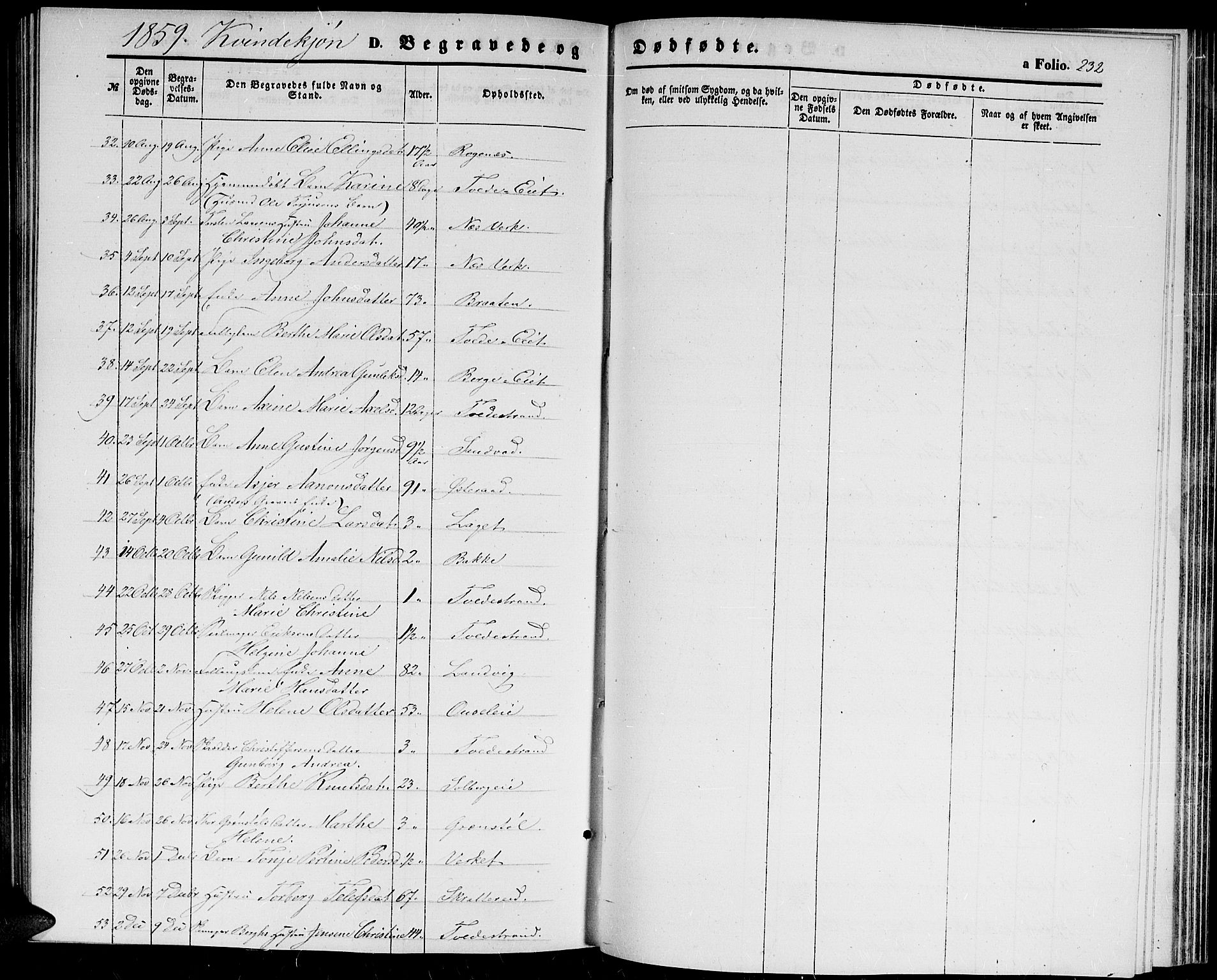 Holt sokneprestkontor, AV/SAK-1111-0021/F/Fb/L0008: Parish register (copy) no. B 8, 1858-1871, p. 232