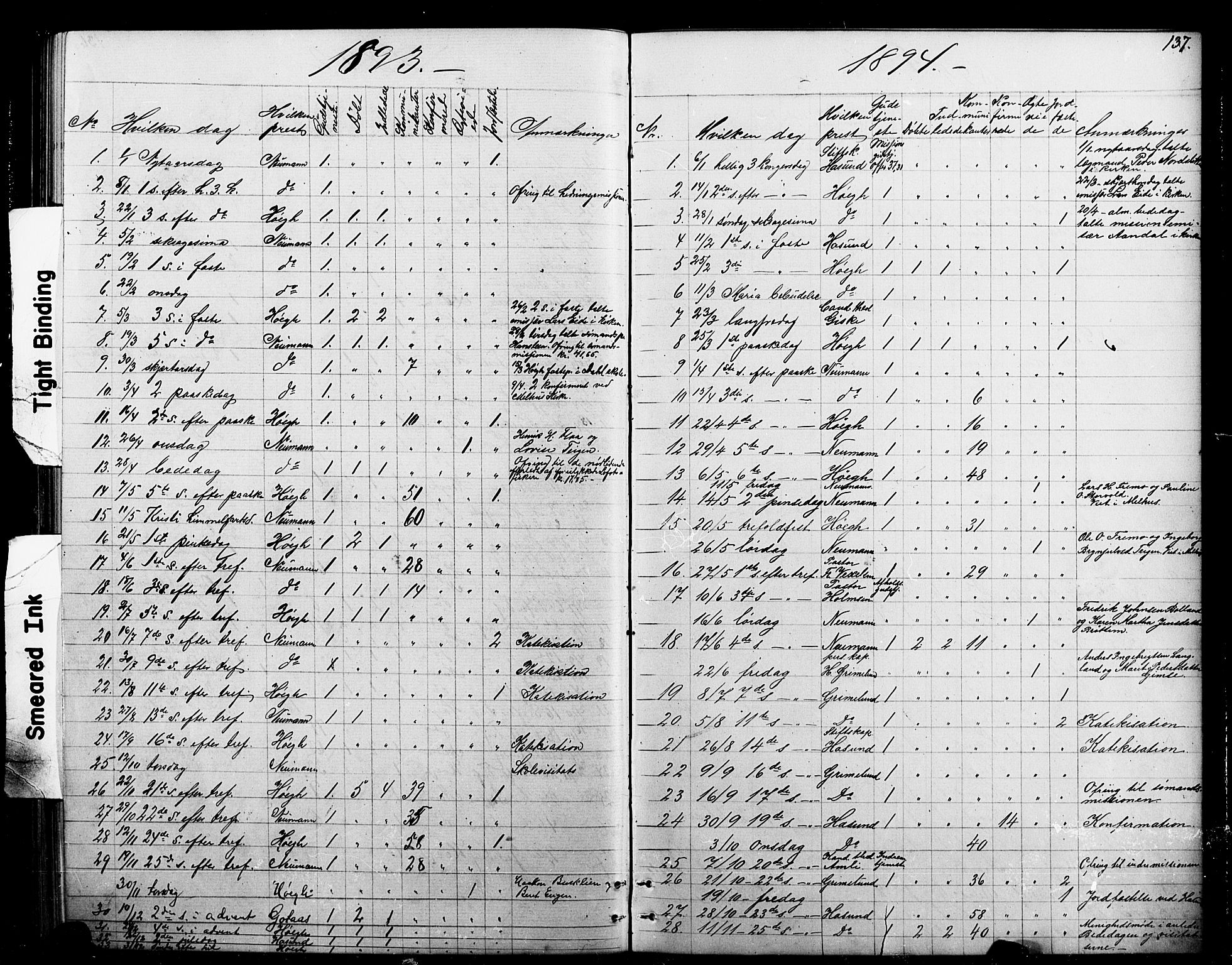 Ministerialprotokoller, klokkerbøker og fødselsregistre - Sør-Trøndelag, AV/SAT-A-1456/693/L1123: Parish register (copy) no. 693C04, 1887-1910, p. 137