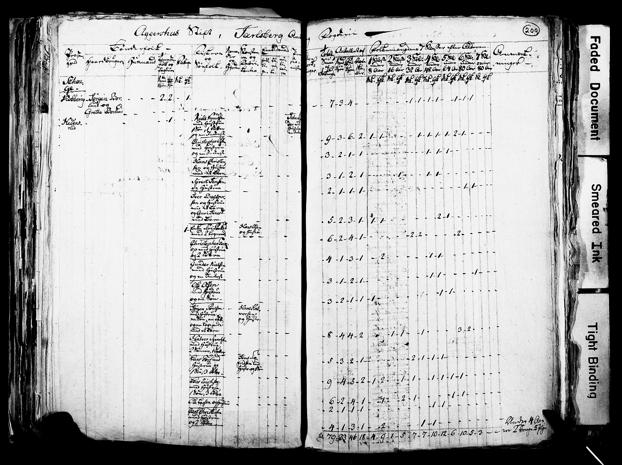 RA, Census 1815 for Skoger parish, 1815, p. 209
