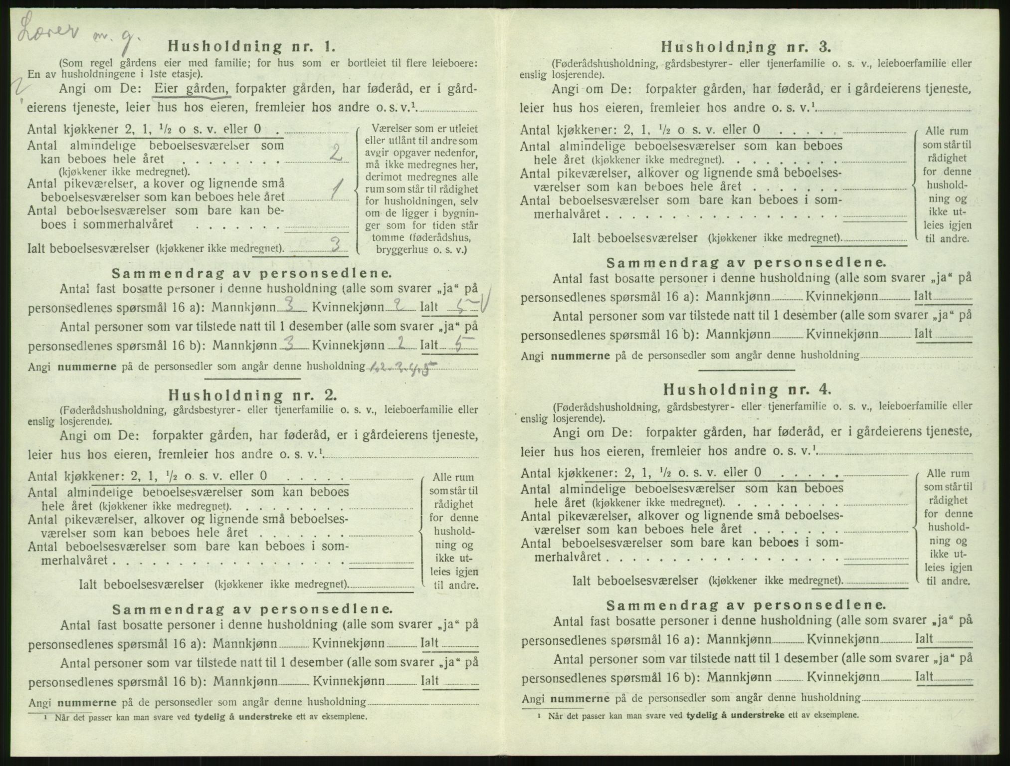 SAT, 1920 census for Norddal, 1920, p. 400