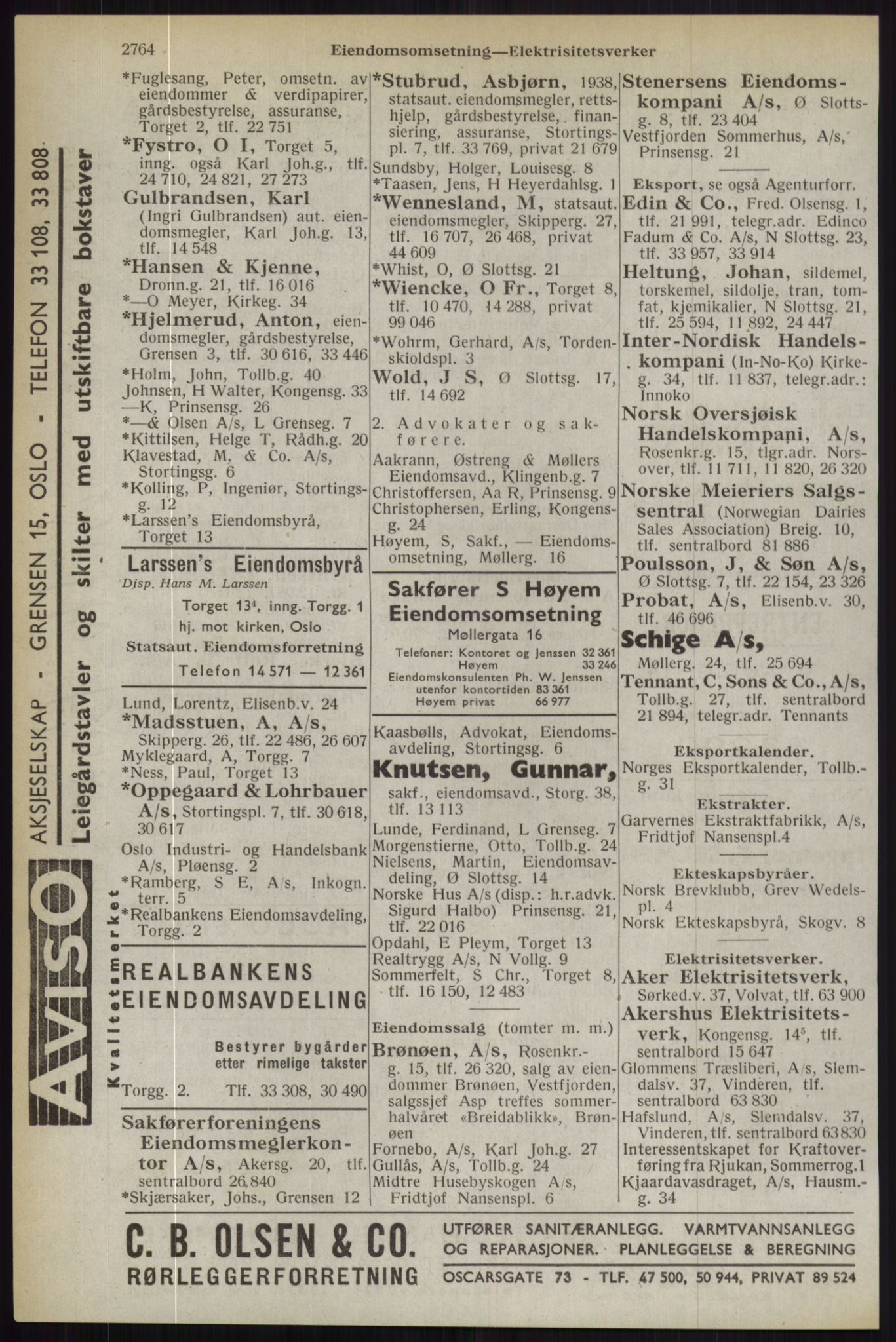 Kristiania/Oslo adressebok, PUBL/-, 1944, p. 2764