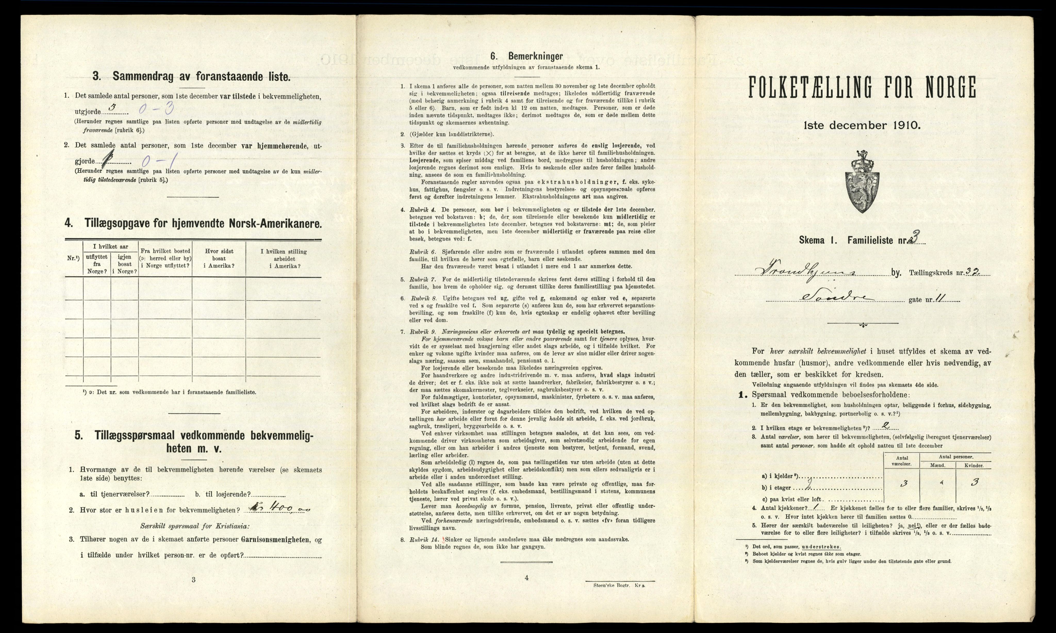 RA, 1910 census for Trondheim, 1910, p. 9015