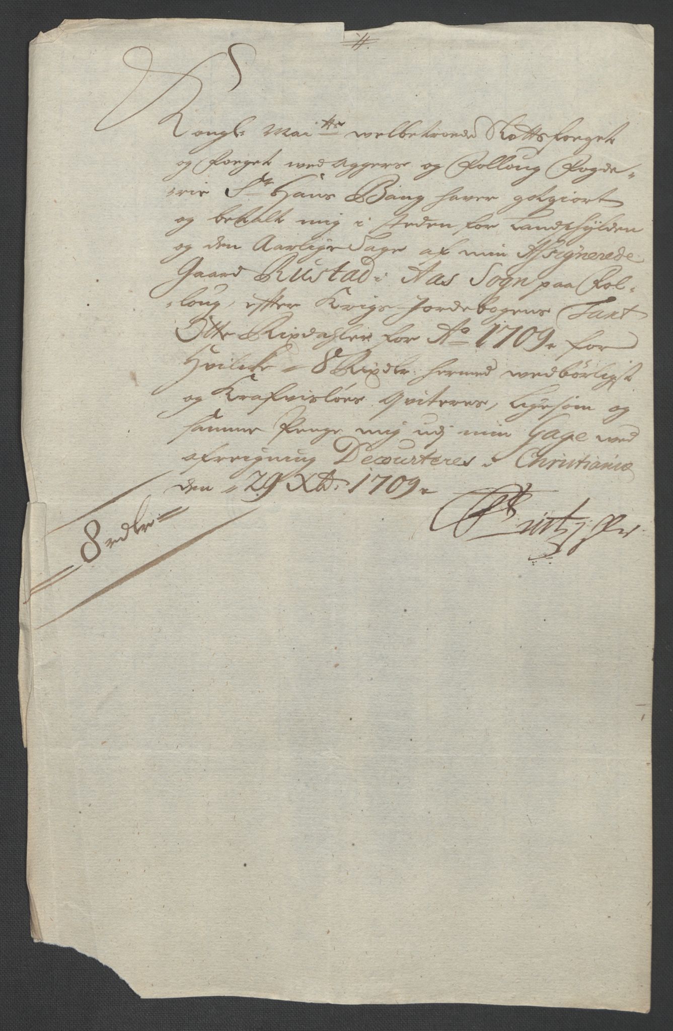 Rentekammeret inntil 1814, Reviderte regnskaper, Fogderegnskap, AV/RA-EA-4092/R10/L0447: Fogderegnskap Aker og Follo, 1707-1709, p. 529