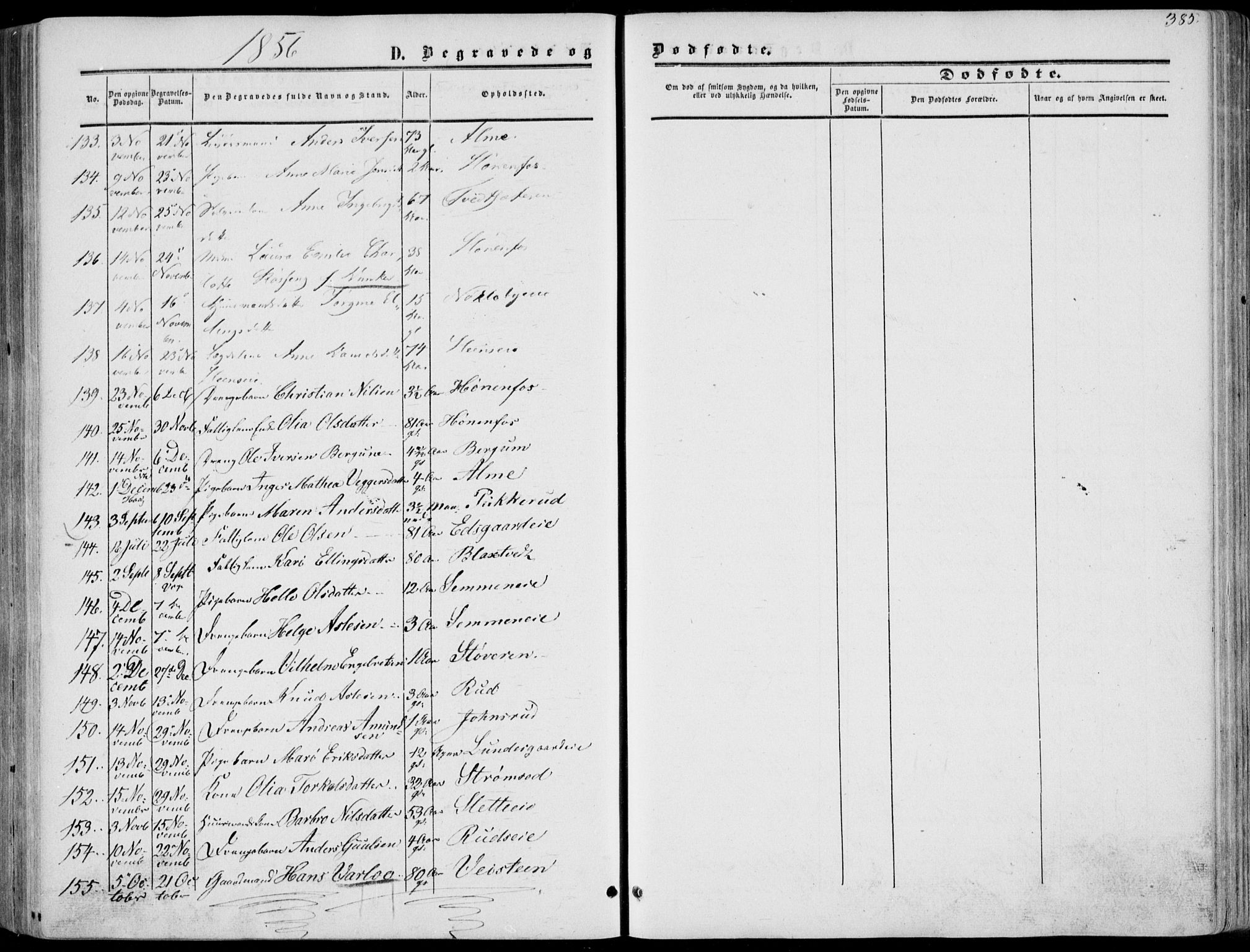Norderhov kirkebøker, SAKO/A-237/F/Fa/L0012: Parish register (official) no. 12, 1856-1865, p. 385