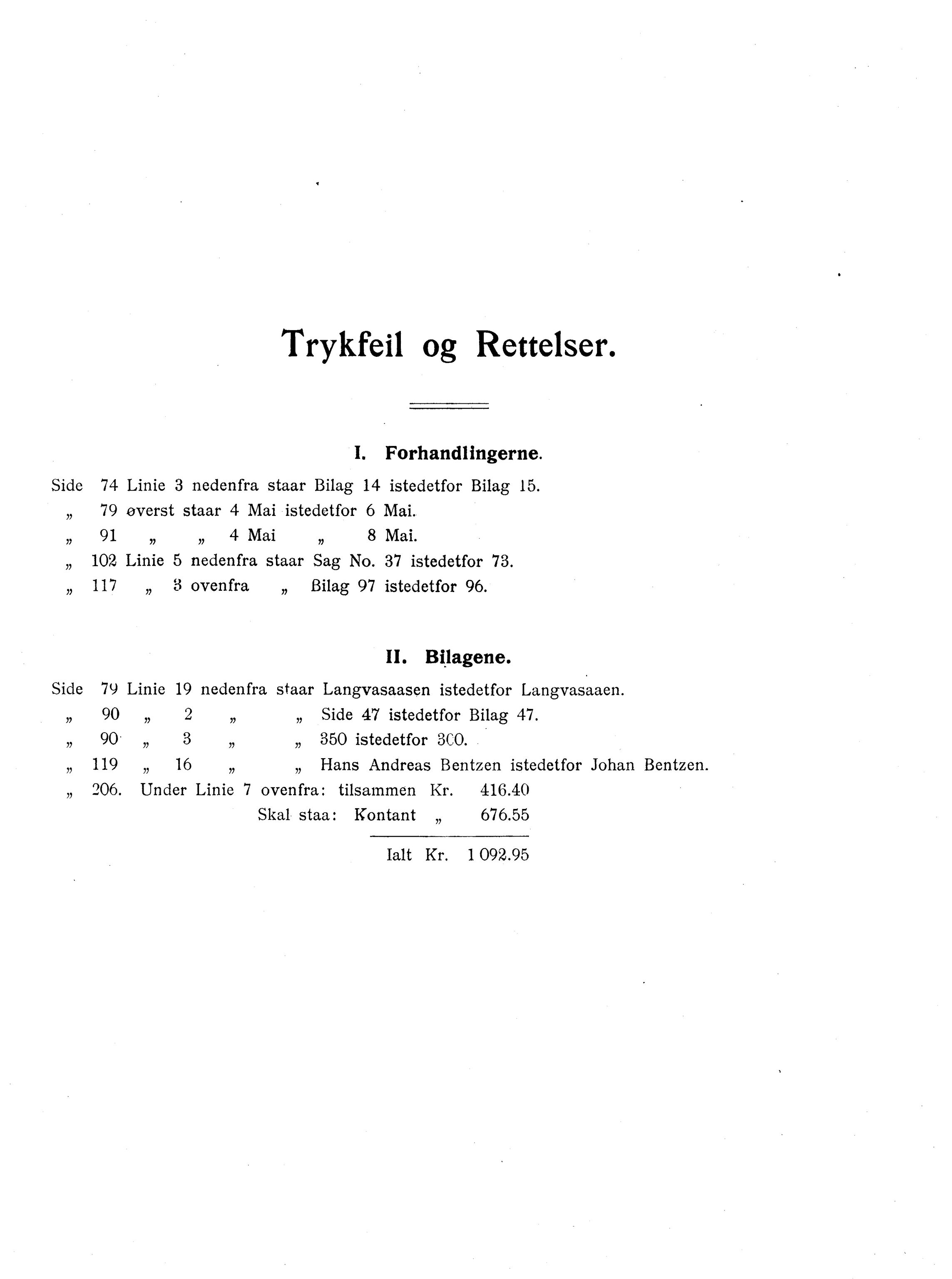 Nordland Fylkeskommune. Fylkestinget, AIN/NFK-17/176/A/Ac/L0028: Fylkestingsforhandlinger 1905, 1905