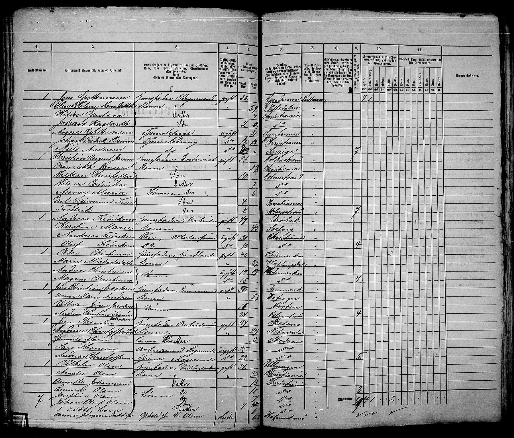 RA, 1865 census for Kristiania, 1865, p. 4551