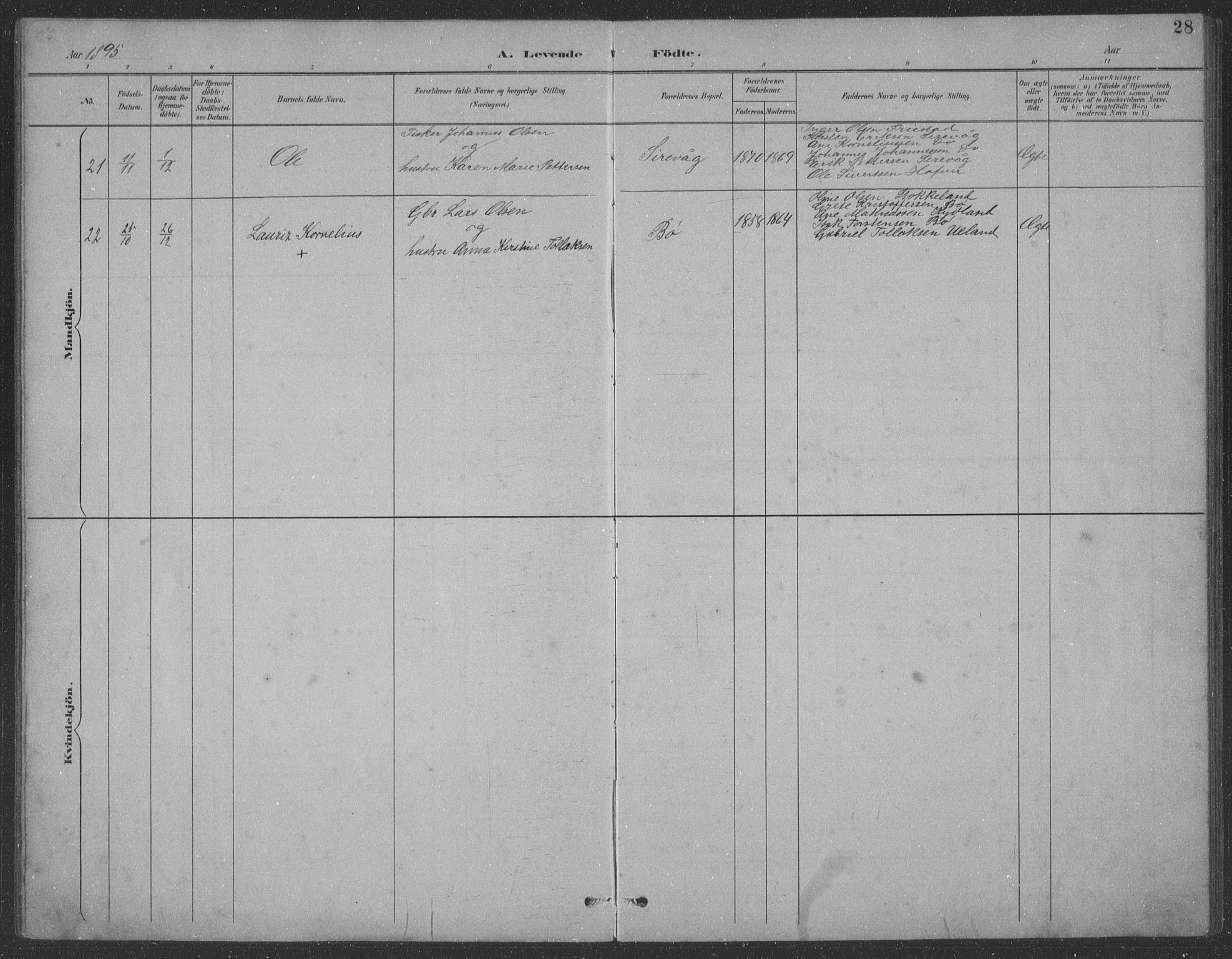 Eigersund sokneprestkontor, AV/SAST-A-101807/S09: Parish register (copy) no. B 21, 1890-1915, p. 28