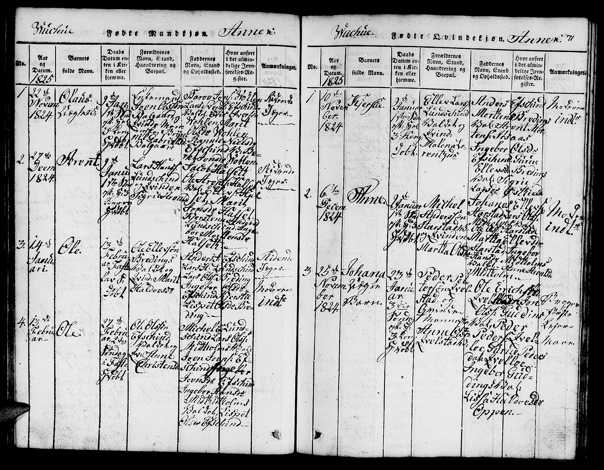 Ministerialprotokoller, klokkerbøker og fødselsregistre - Nord-Trøndelag, SAT/A-1458/724/L0265: Parish register (copy) no. 724C01, 1816-1845, p. 71
