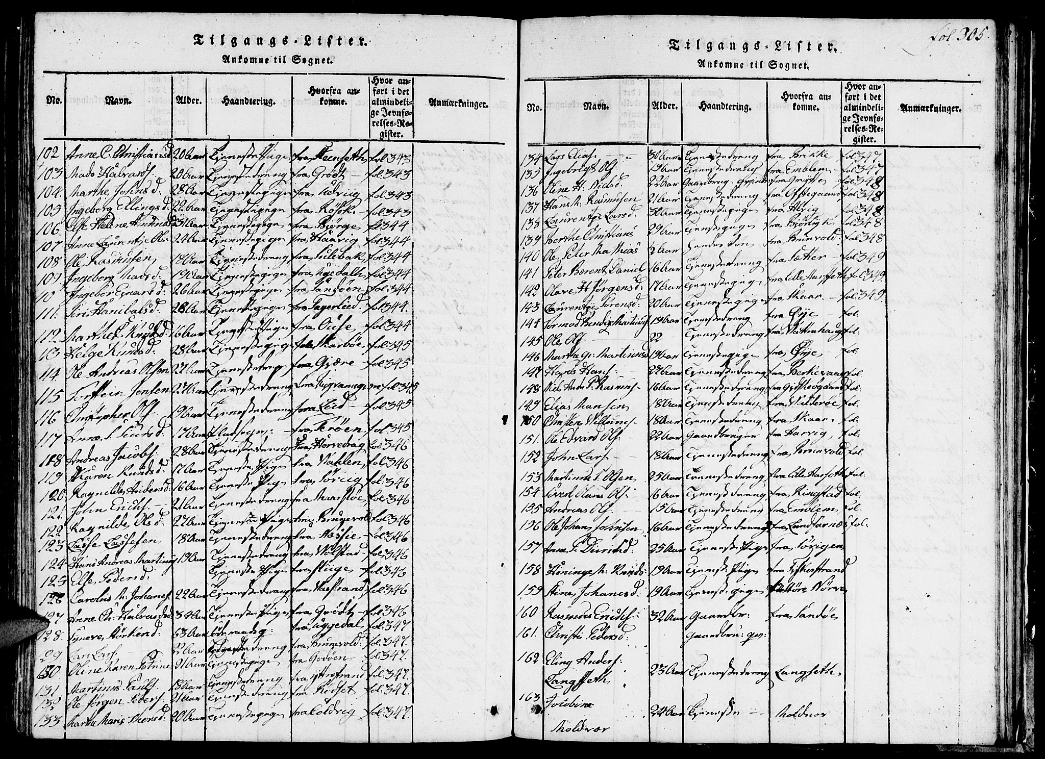 Ministerialprotokoller, klokkerbøker og fødselsregistre - Møre og Romsdal, SAT/A-1454/536/L0506: Parish register (copy) no. 536C01, 1818-1859, p. 305
